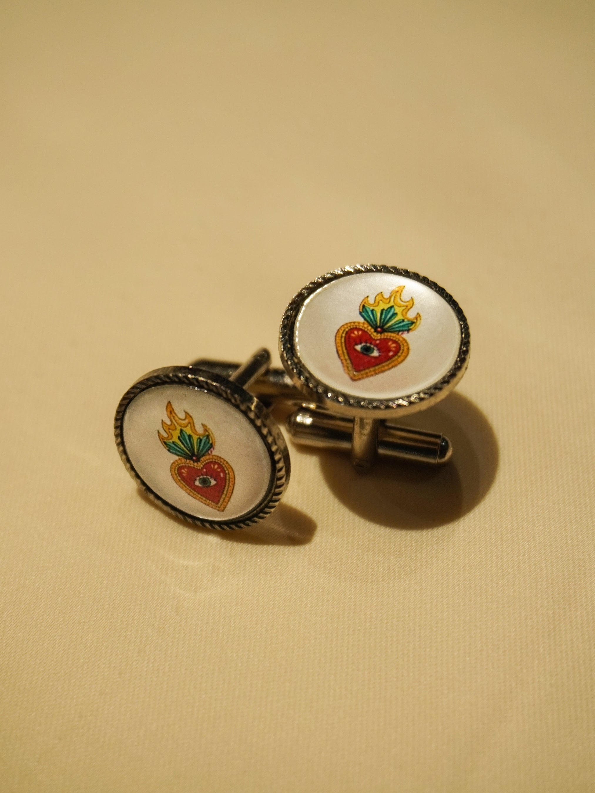 The Flaming Heart Cufflinks
