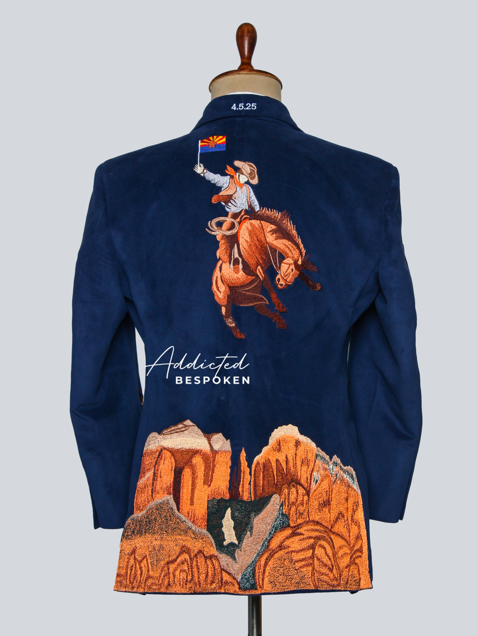 Desert-Themed Statement Embroidered Blazer