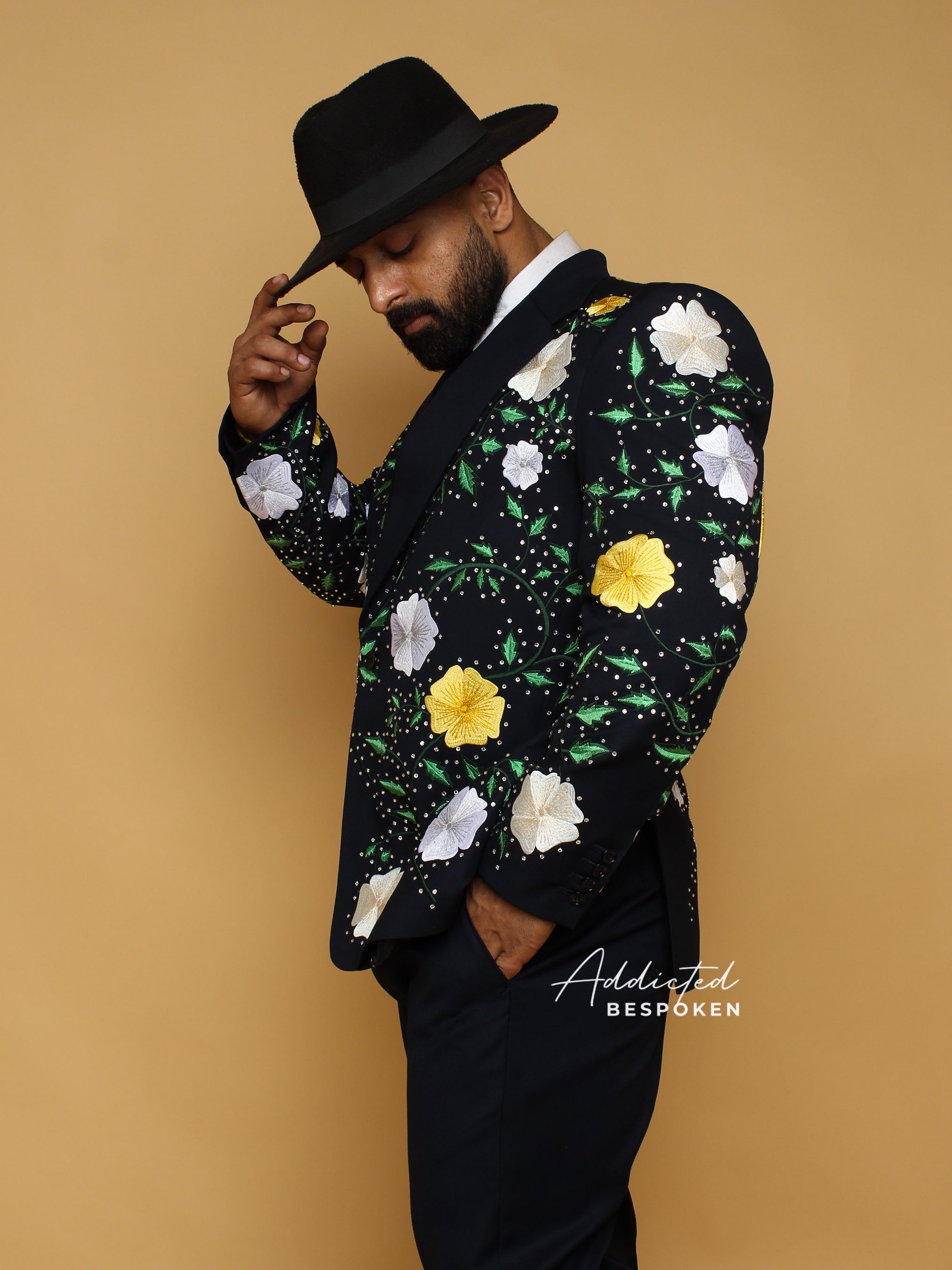 Embellished Floral Wedding Suit Addicted Bespoken