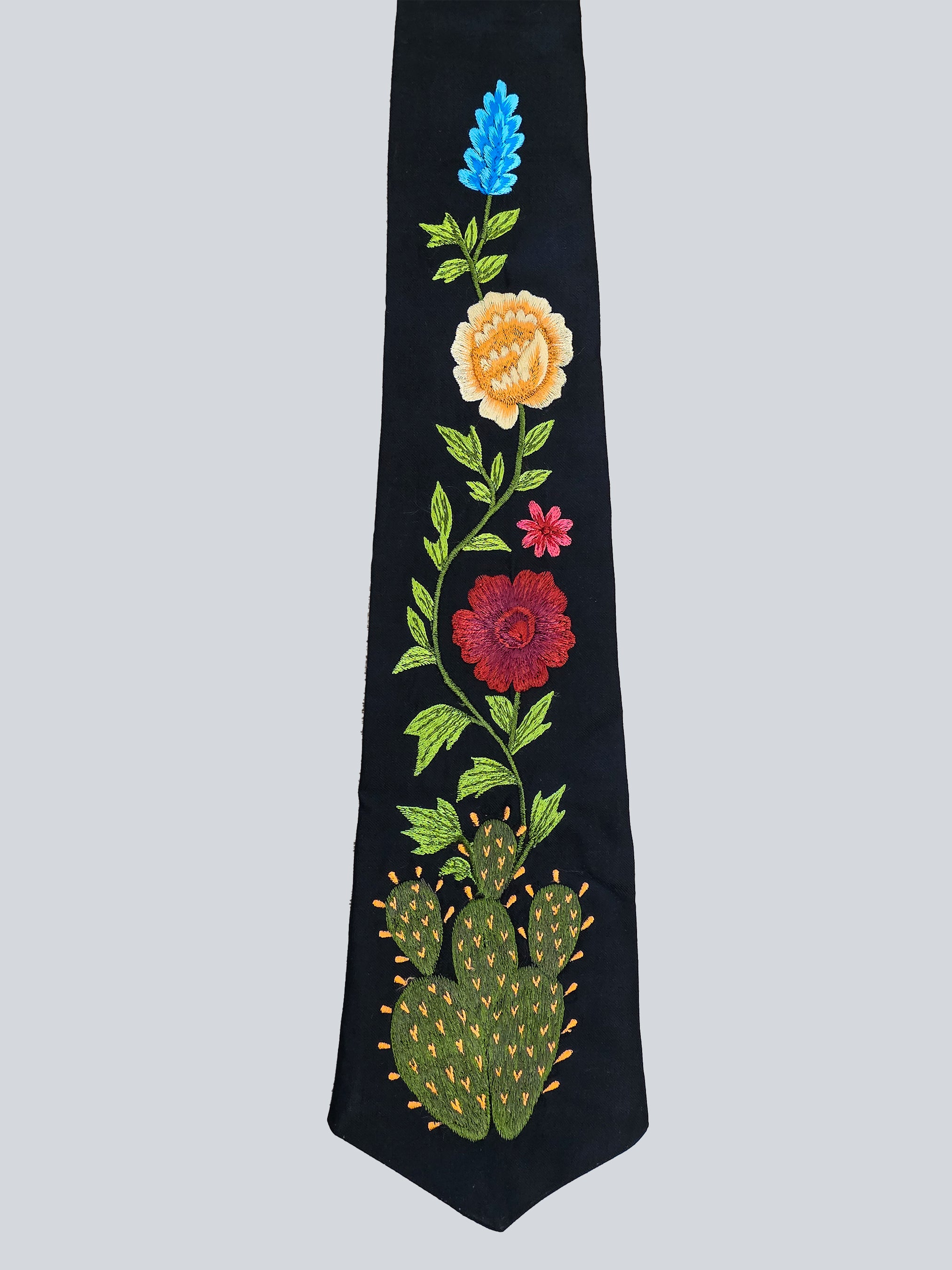 Cactus Garden Floral Neck Tie