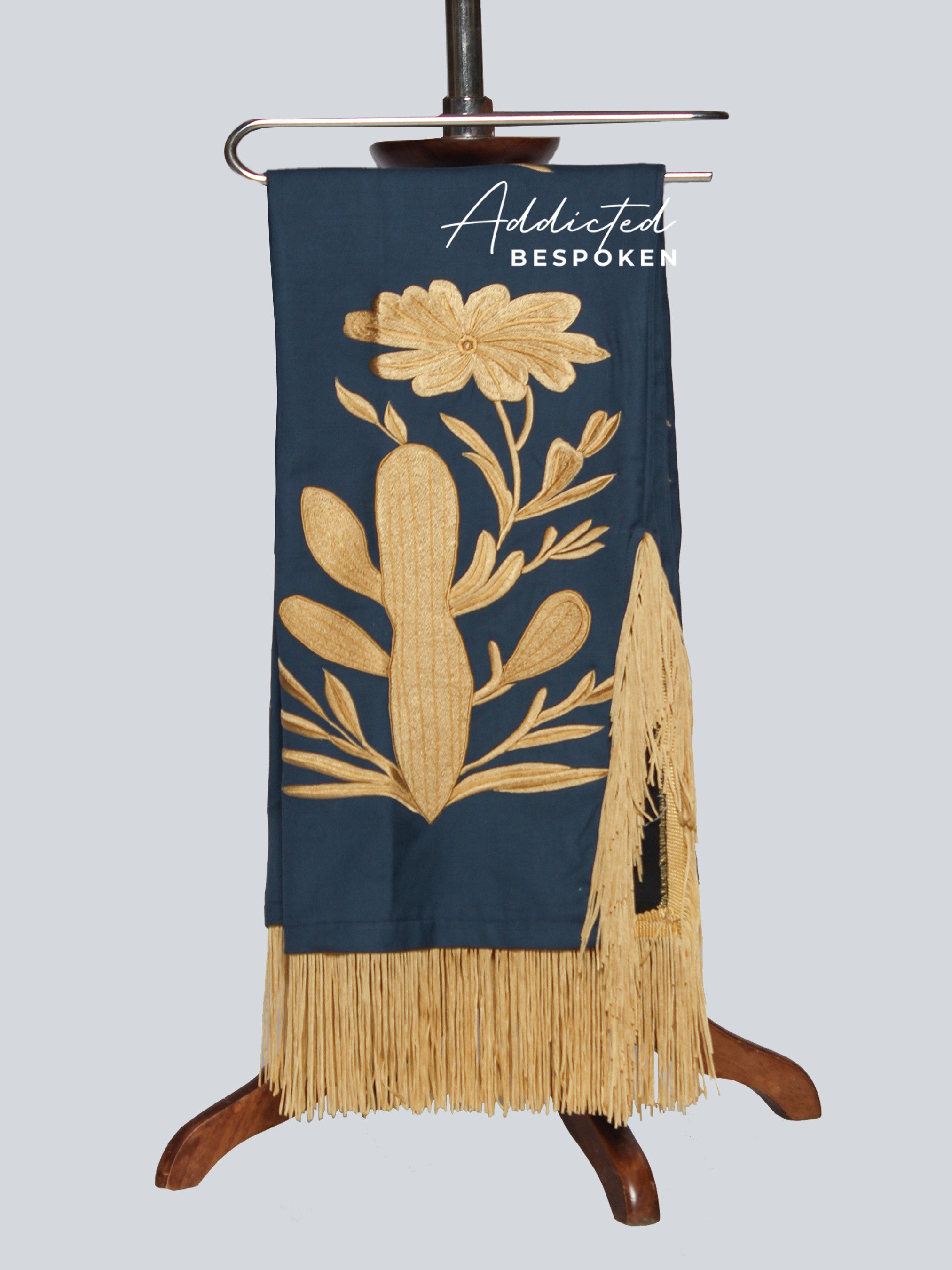 Embroidered Fringe Pants