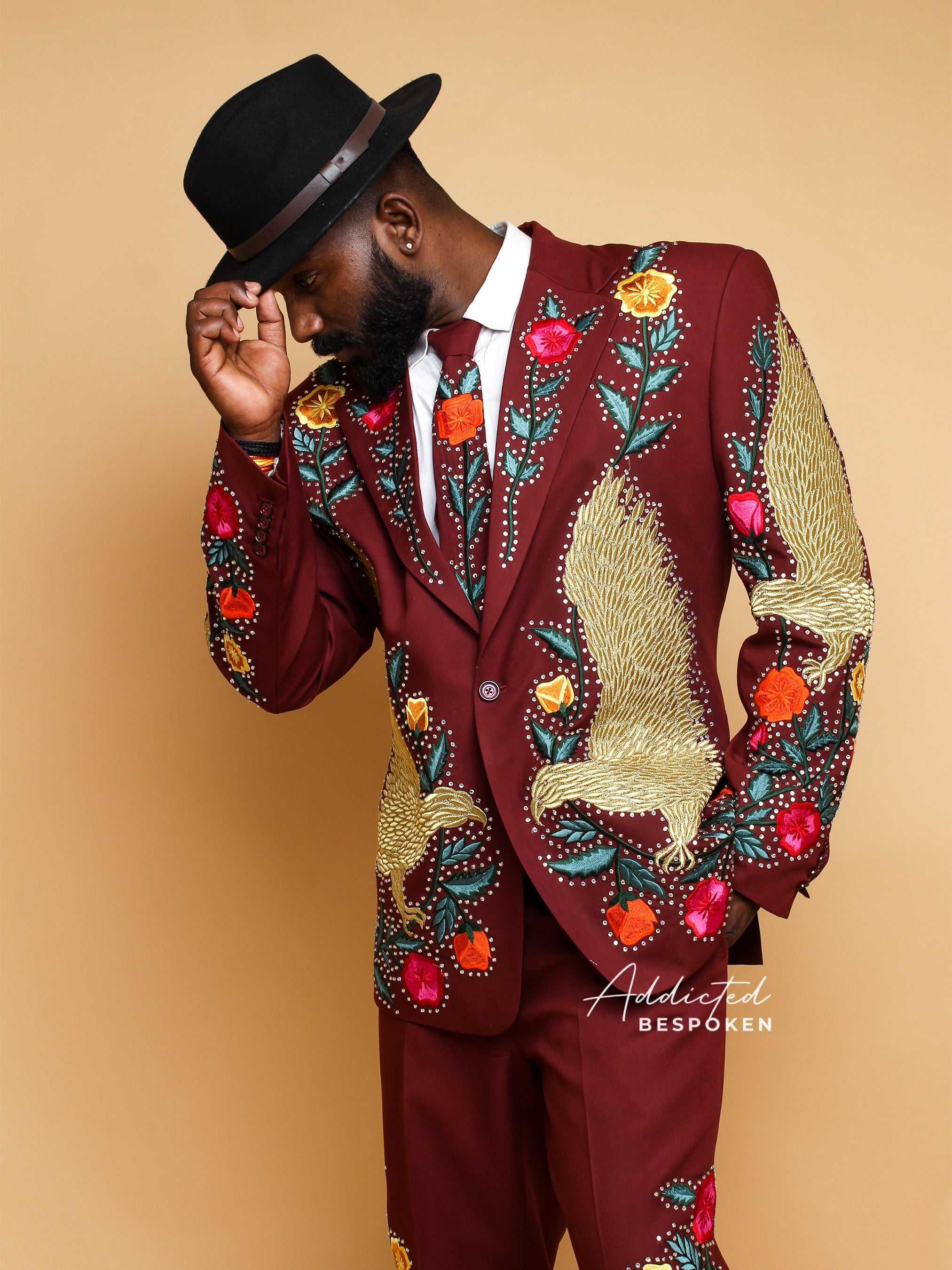 Western Rhinestones Encrusted Pantsuit Addicted Bespoken