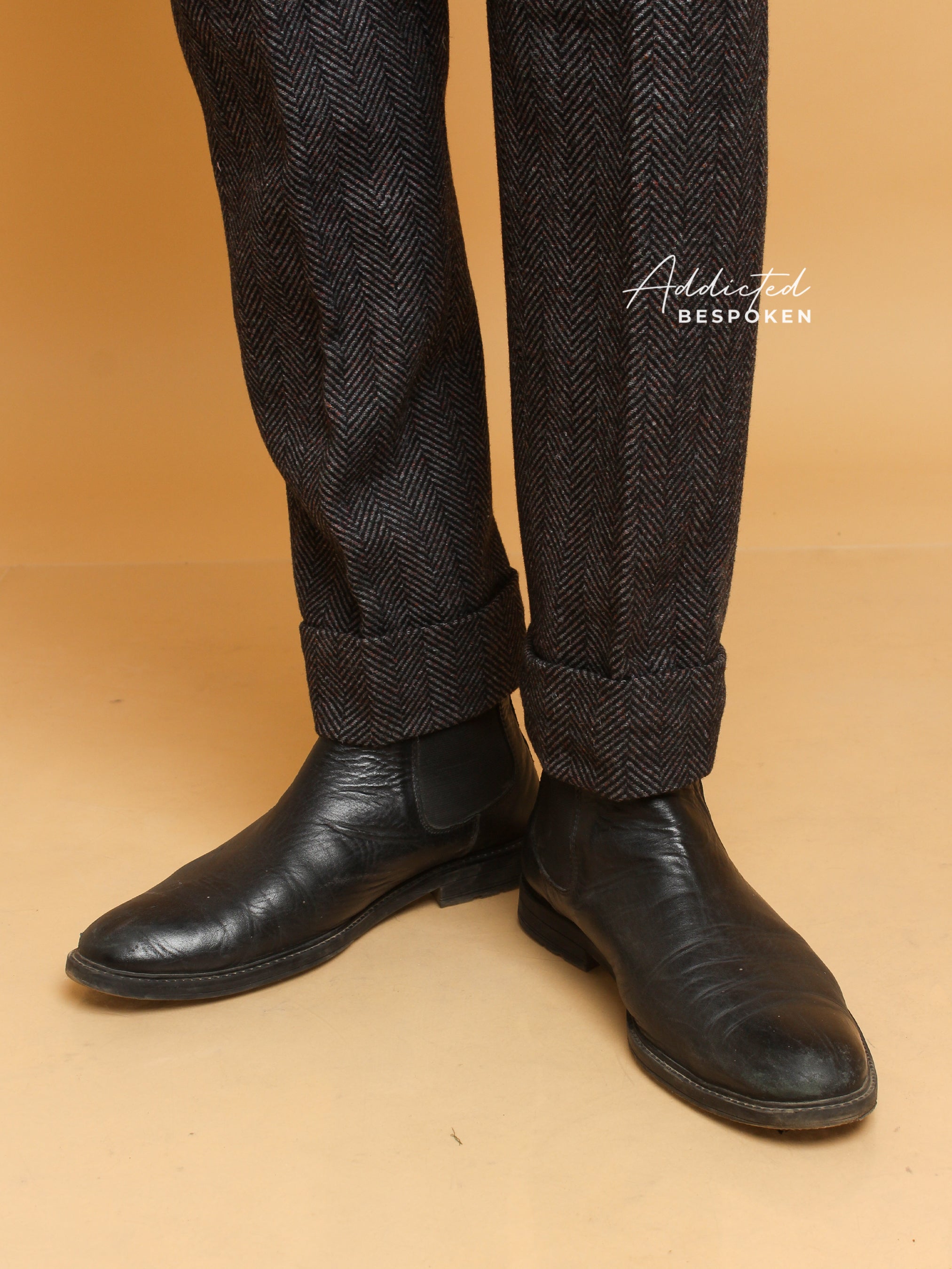 Timeless Herringbone Pattern Pants Addicted Bespoken