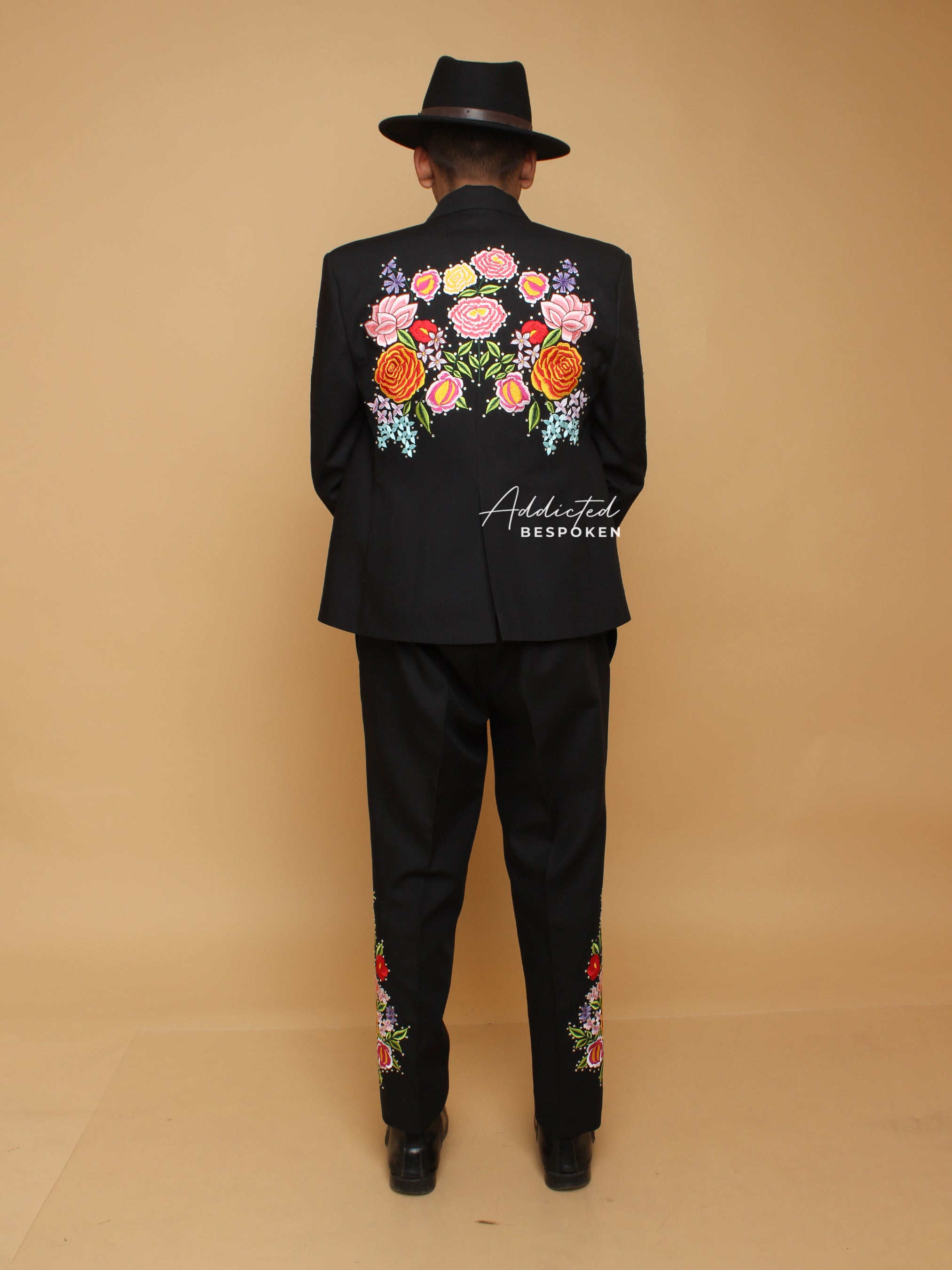 Vibrant Flora & Fauna Embroidered Suit Addicted Bespoken