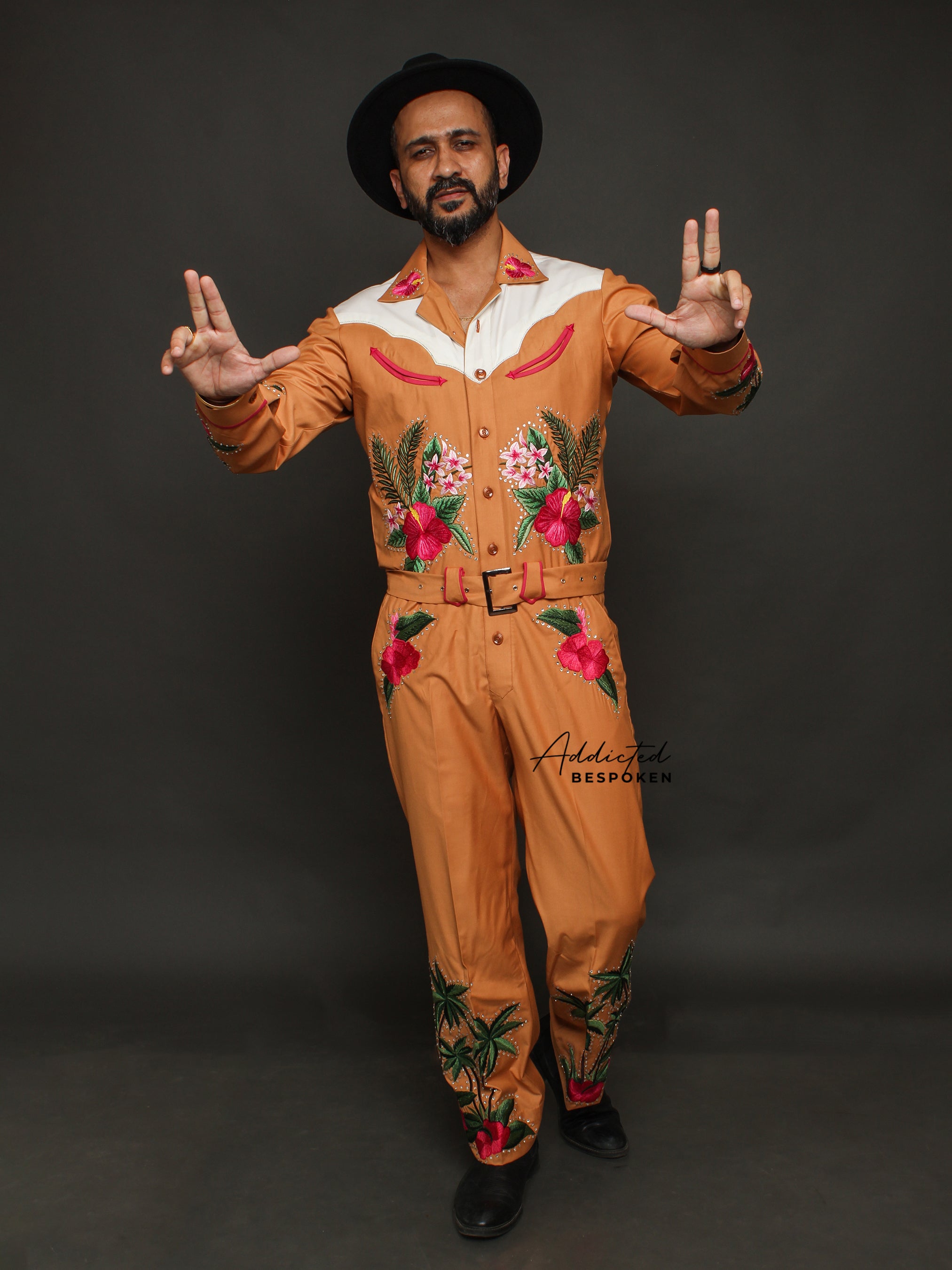 Tropical Vibes Western Jumpsuit