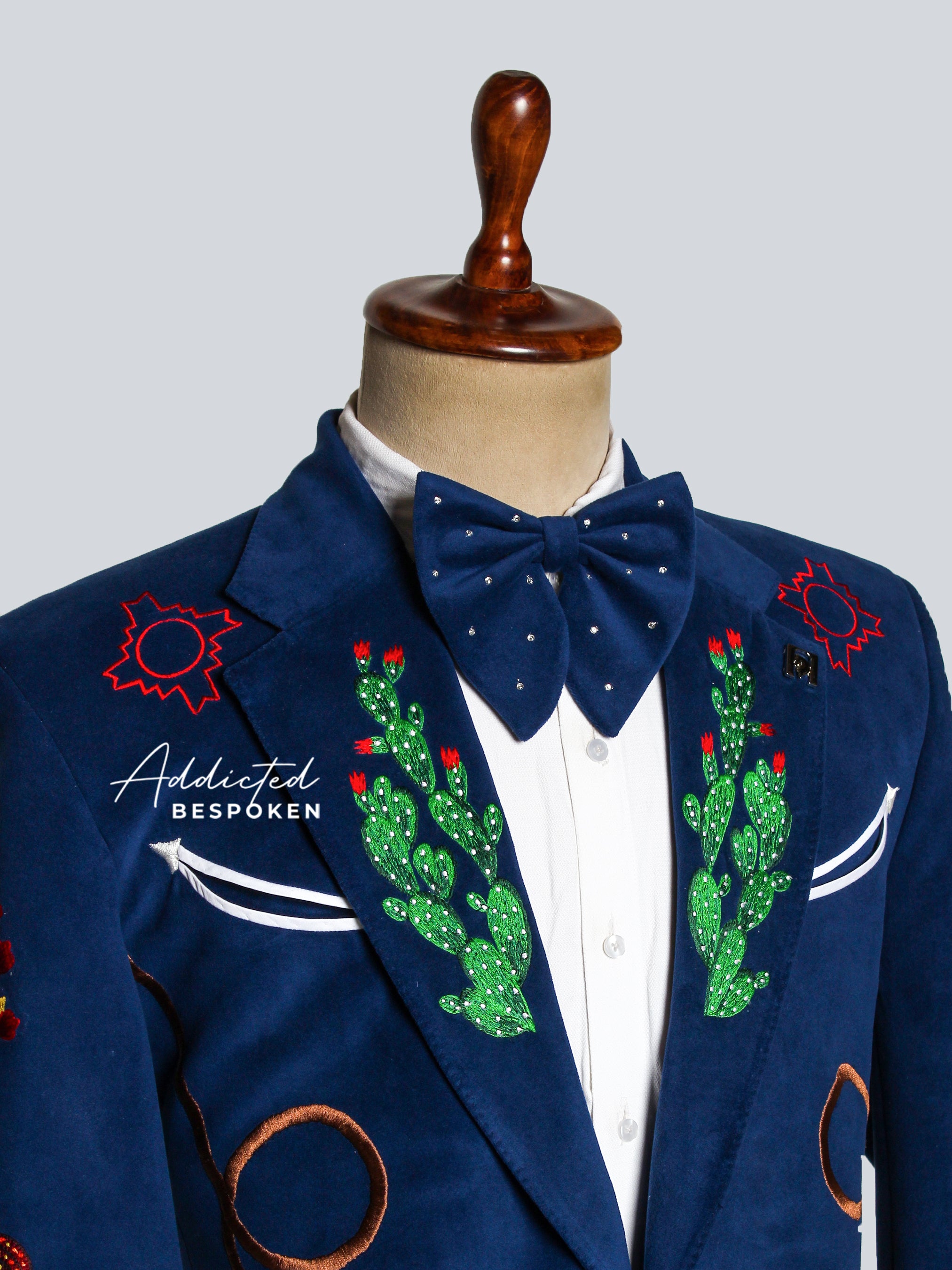 Desert-Themed Statement Embroidered Blazer