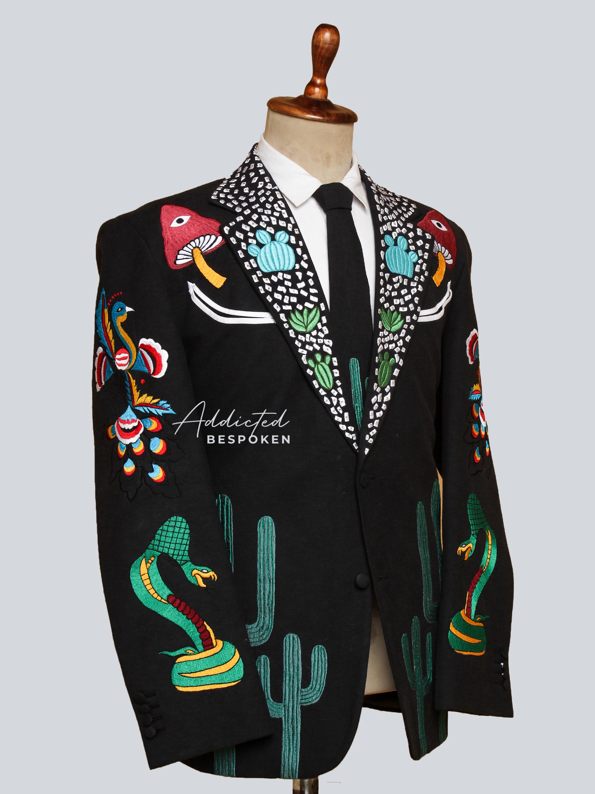 Snake Embroidered Blazer
