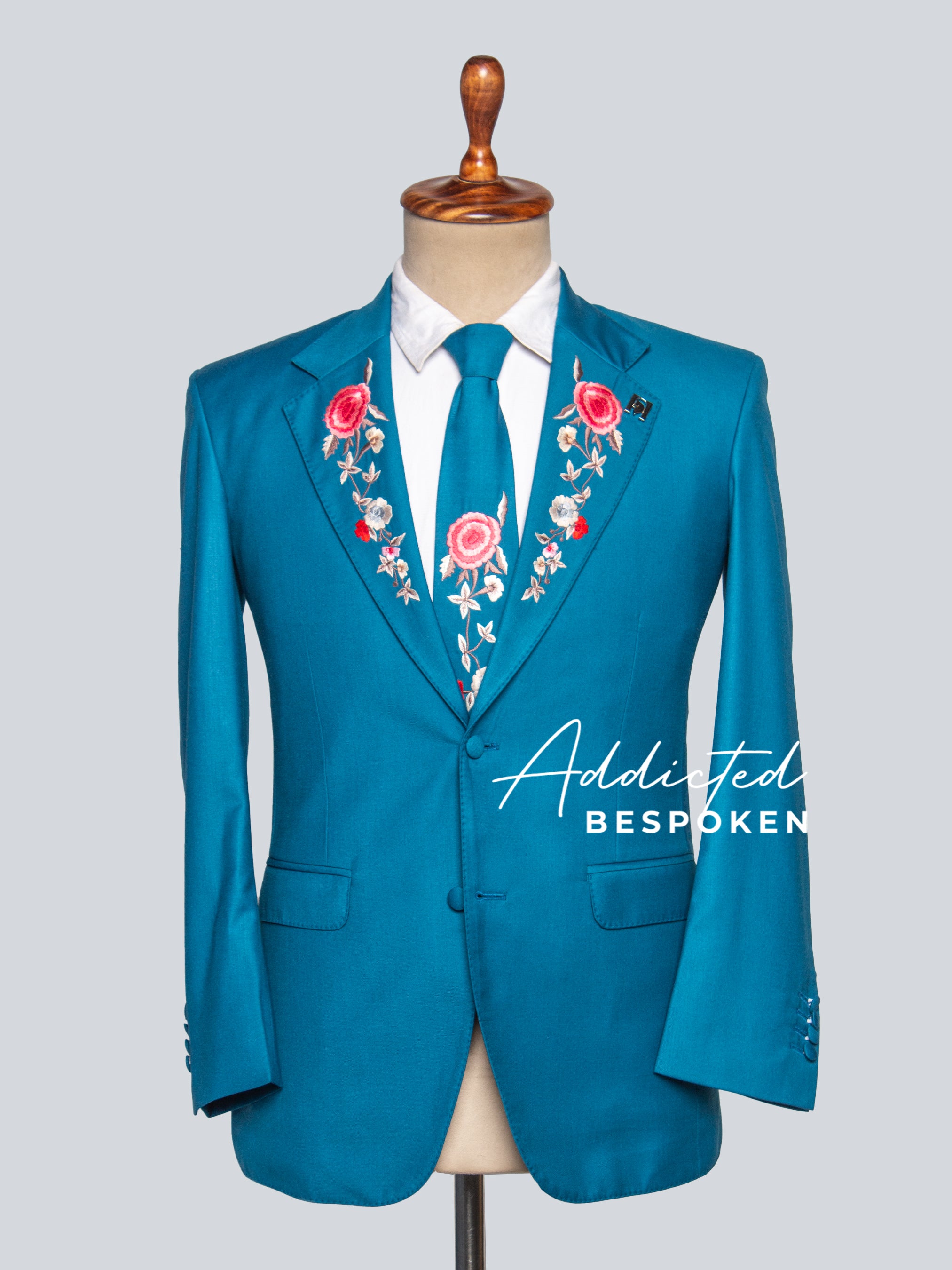 Rosette Bloom Tailored Embroidered Suit