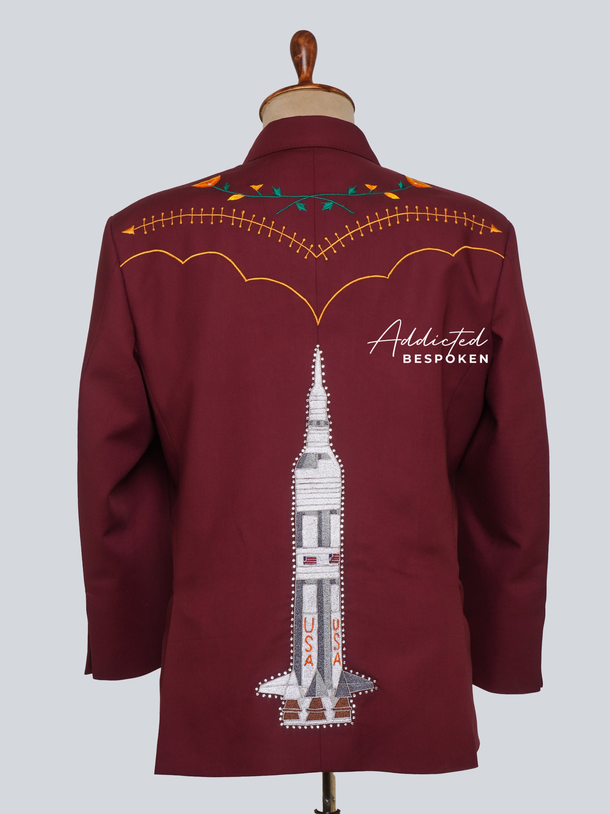 Guitar Serenade Embroidered Suit