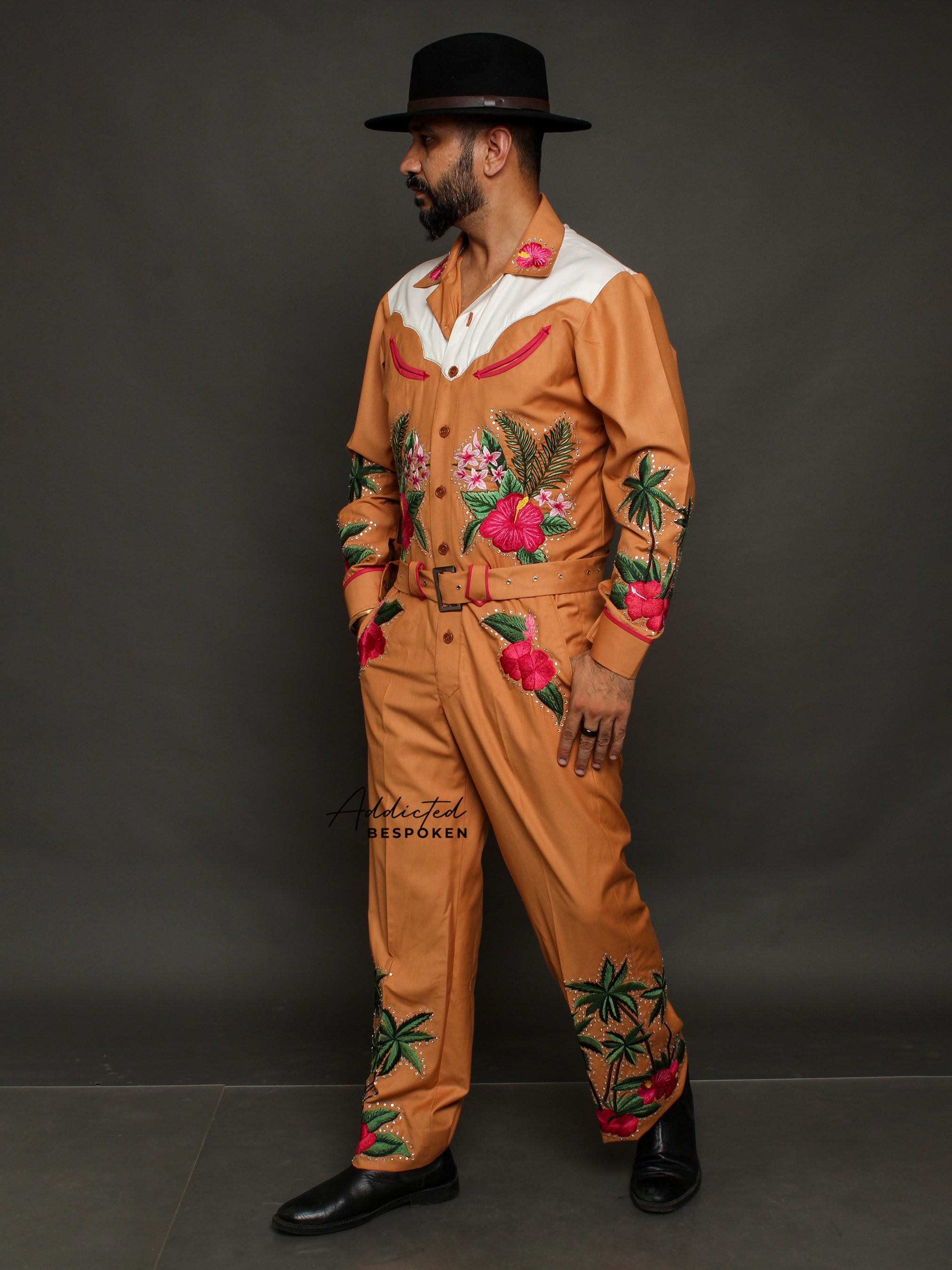 Tropical Vibes Western Jumpsuit