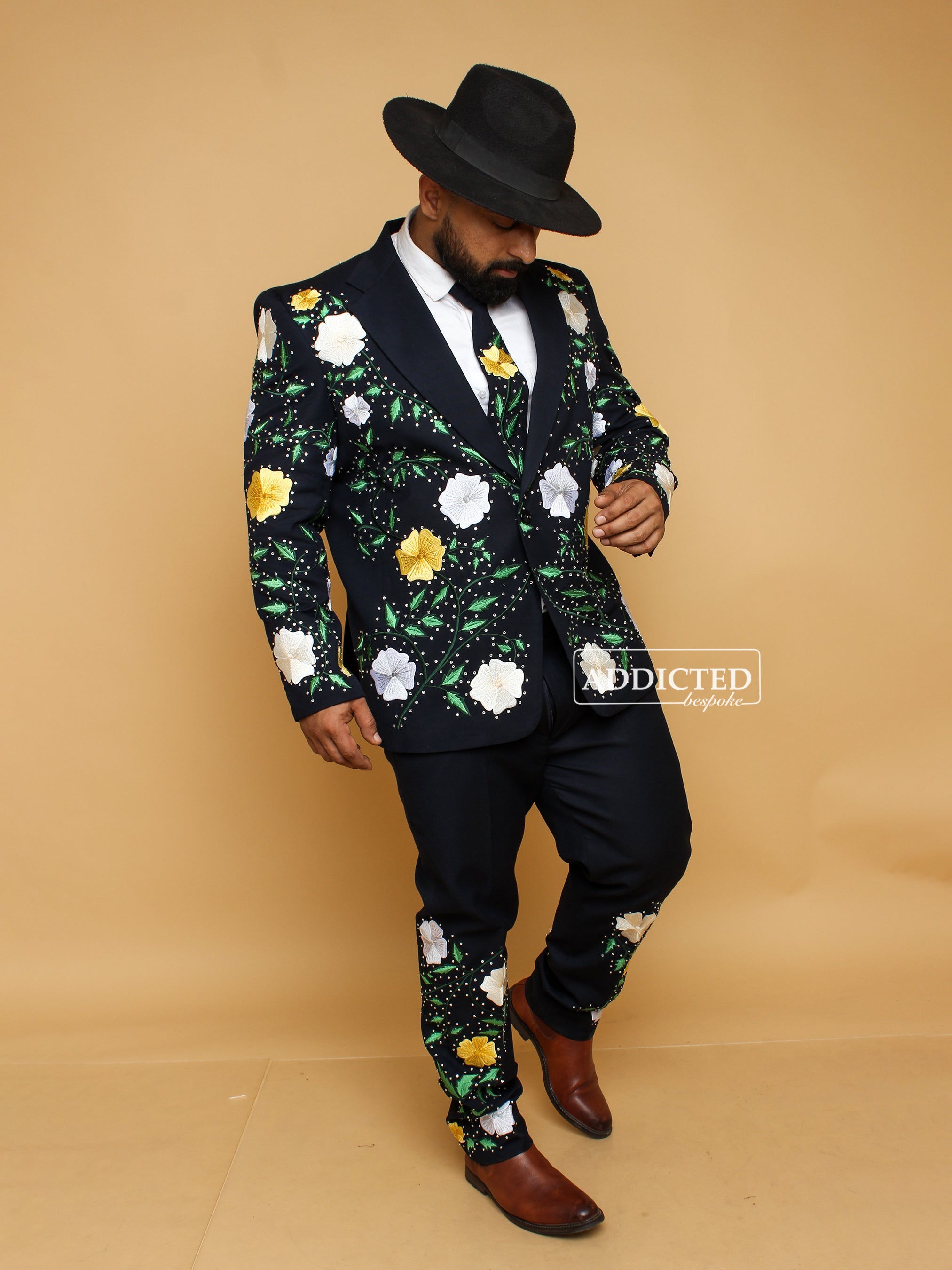 Embellished Floral Wedding Suit Addicted Bespoken