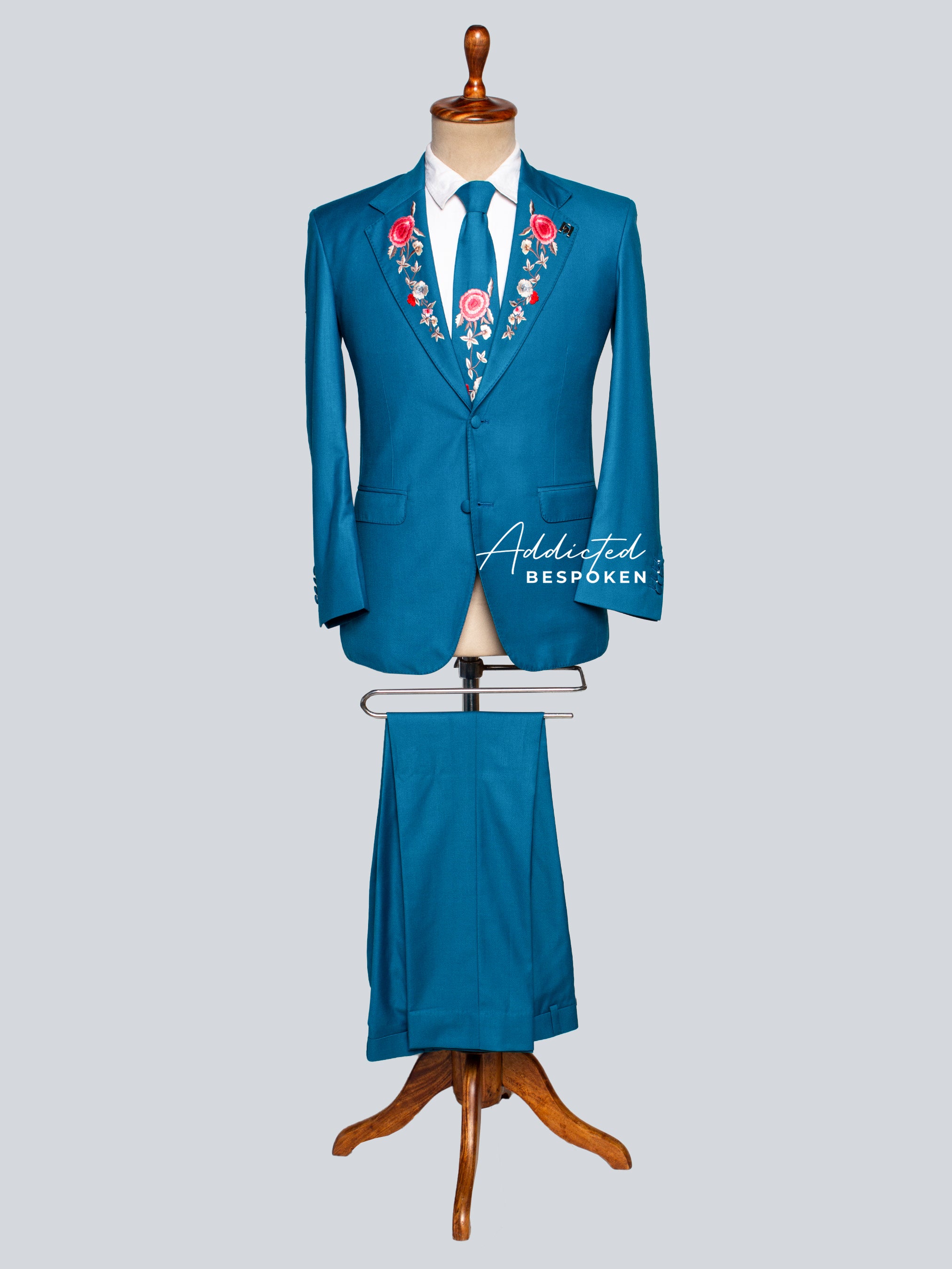 Rosette Bloom Tailored Embroidered Suit