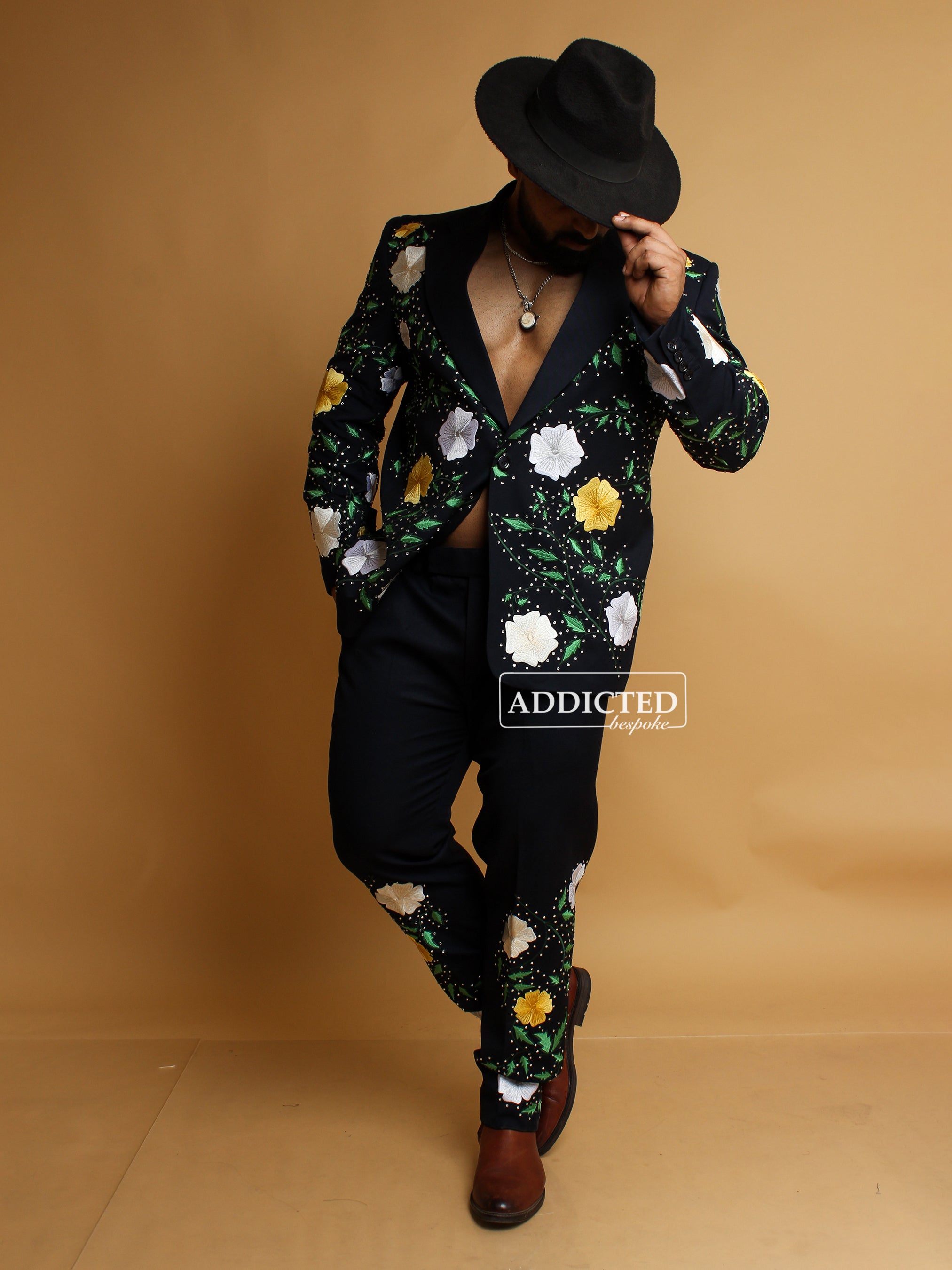 Embellished Floral Wedding Suit Addicted Bespoken