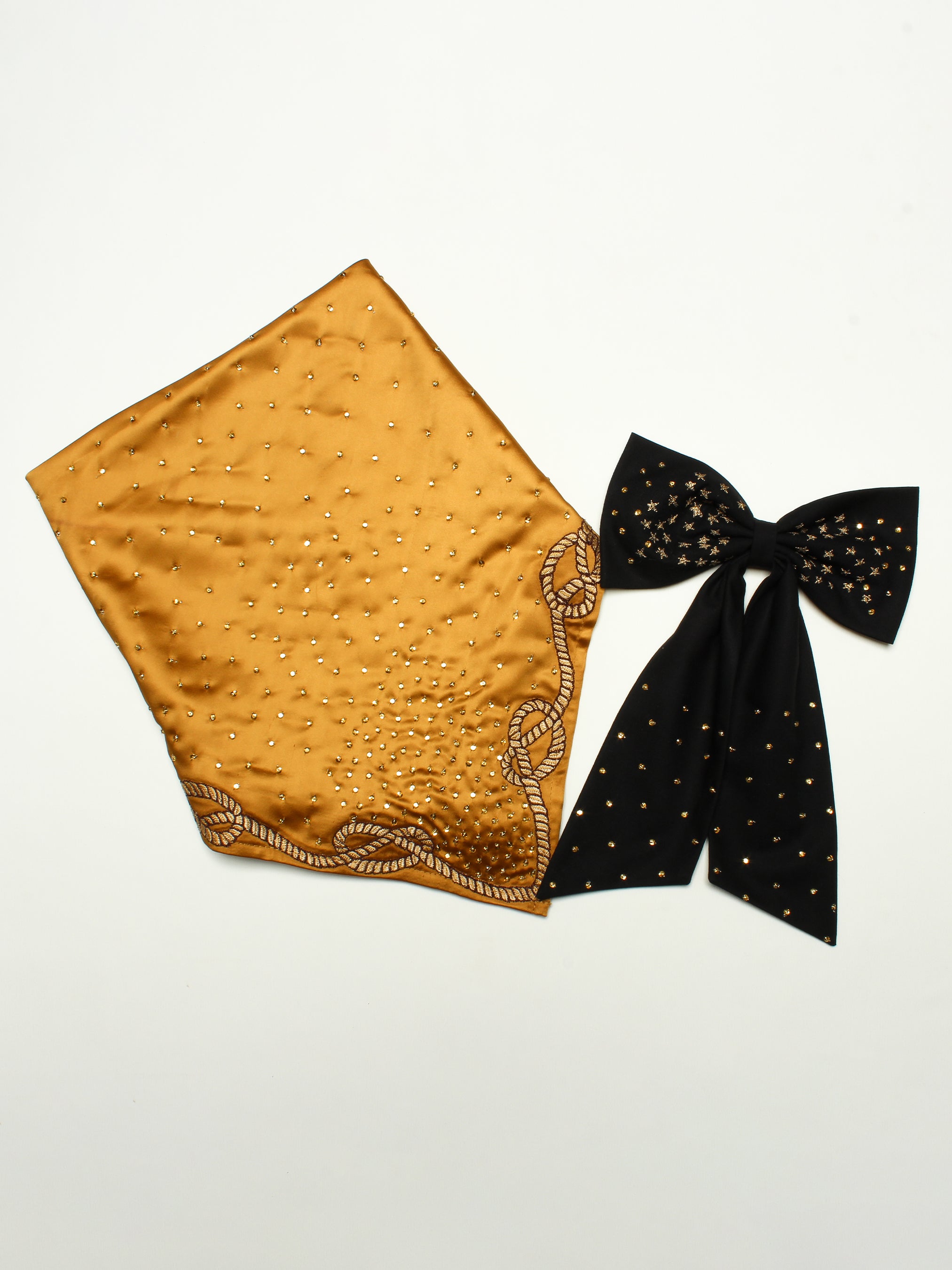 Starry Hairclip & Golden Bandana Combo