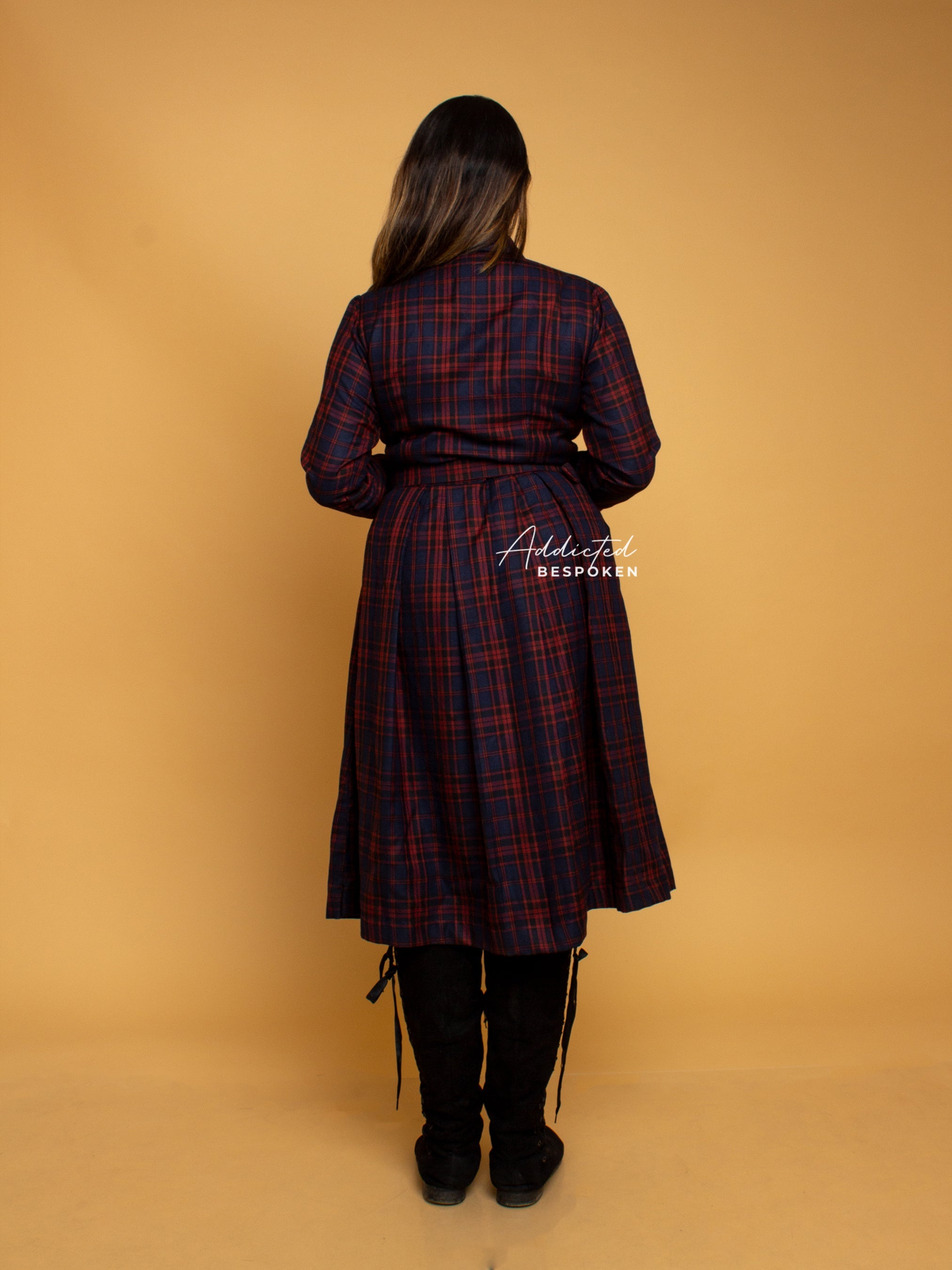 Bold Patterned Check Dress Addicted Bespoken