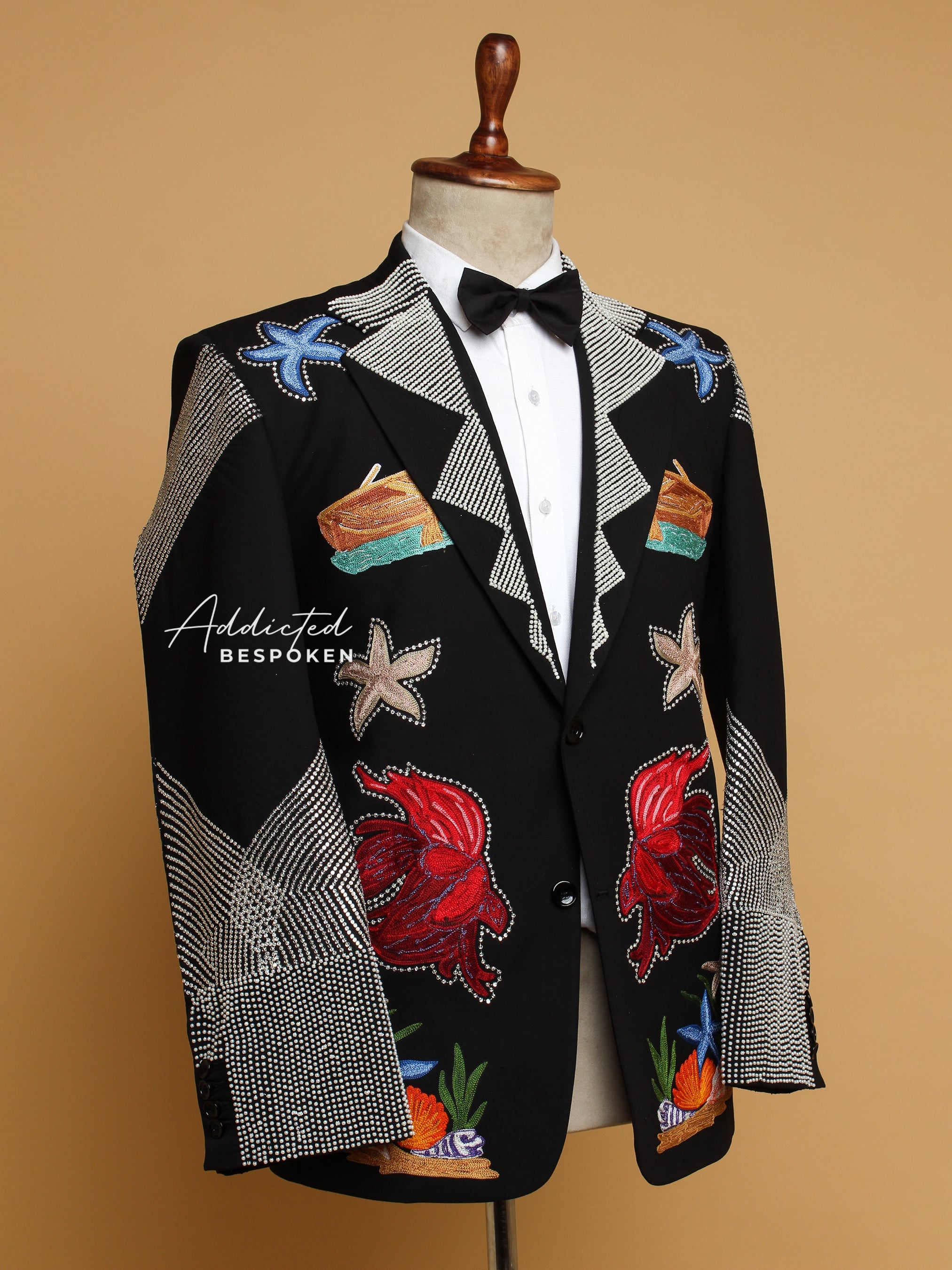 Nautical Embellished Western Blazer Addicted Bespoken