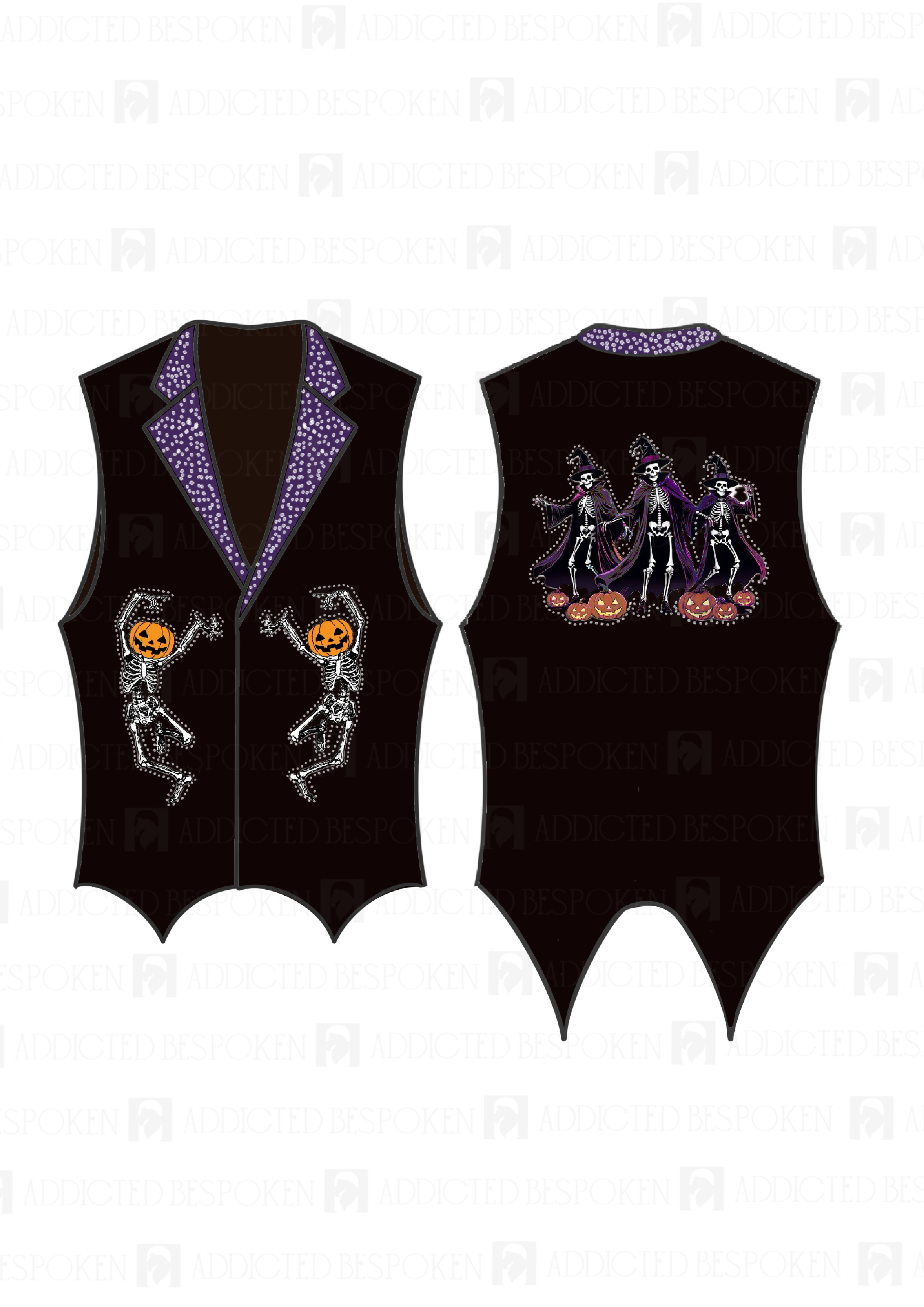 Dancing Pumpkin Embroidered Suit