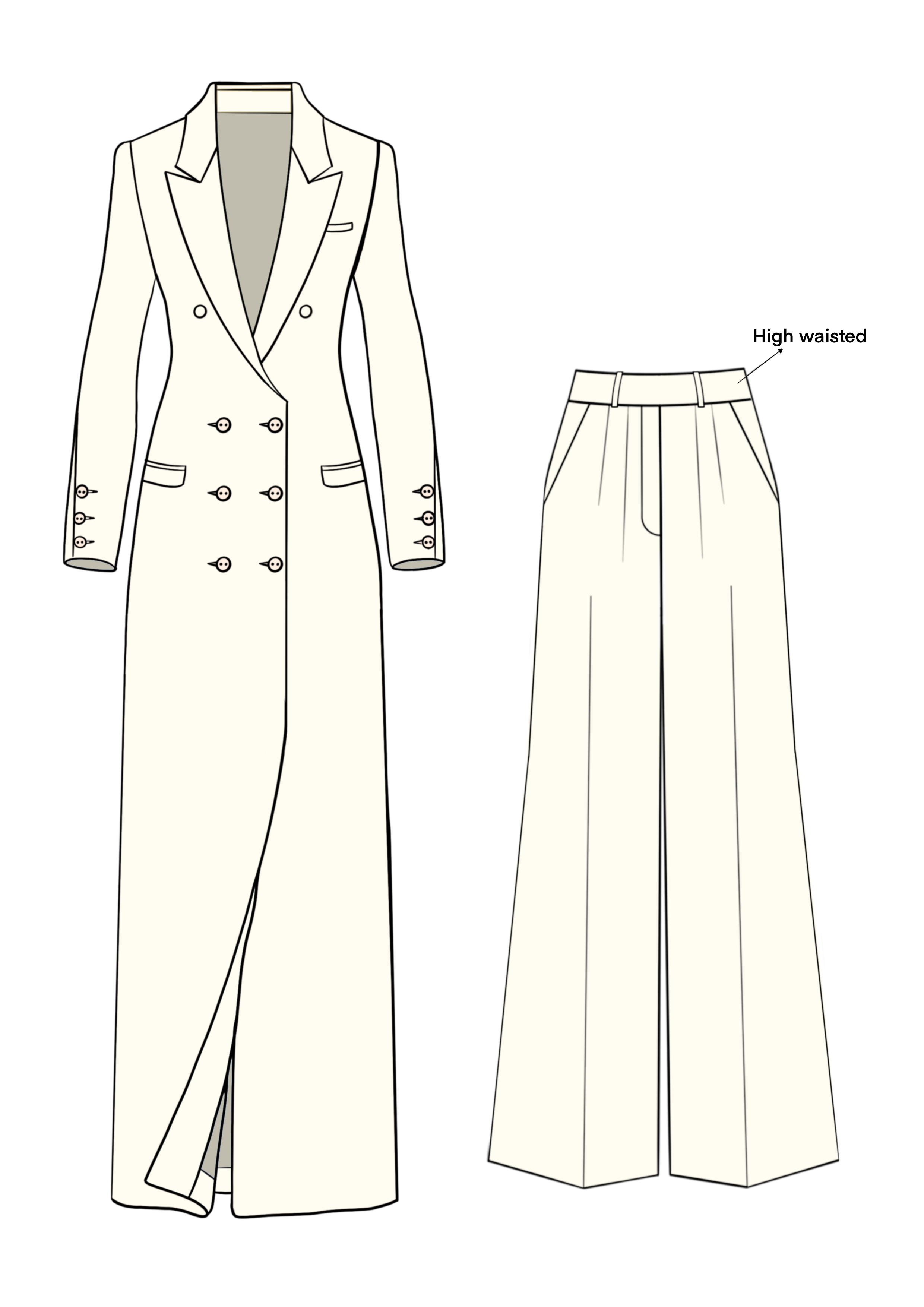 Custom Made Pant Coat for Veronica