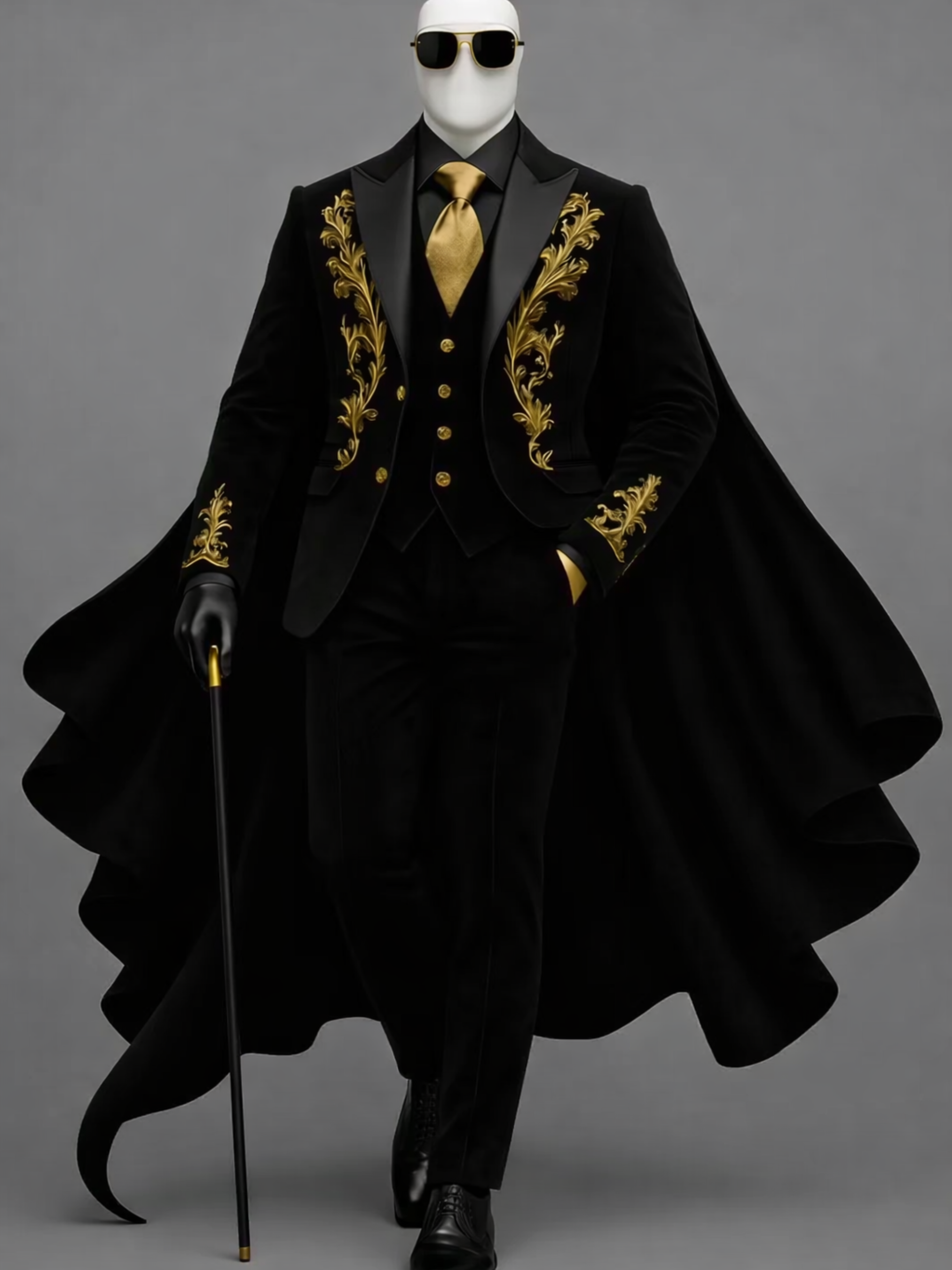 Baroque Inspired Gothic Cape Suit Addicted Bespoken