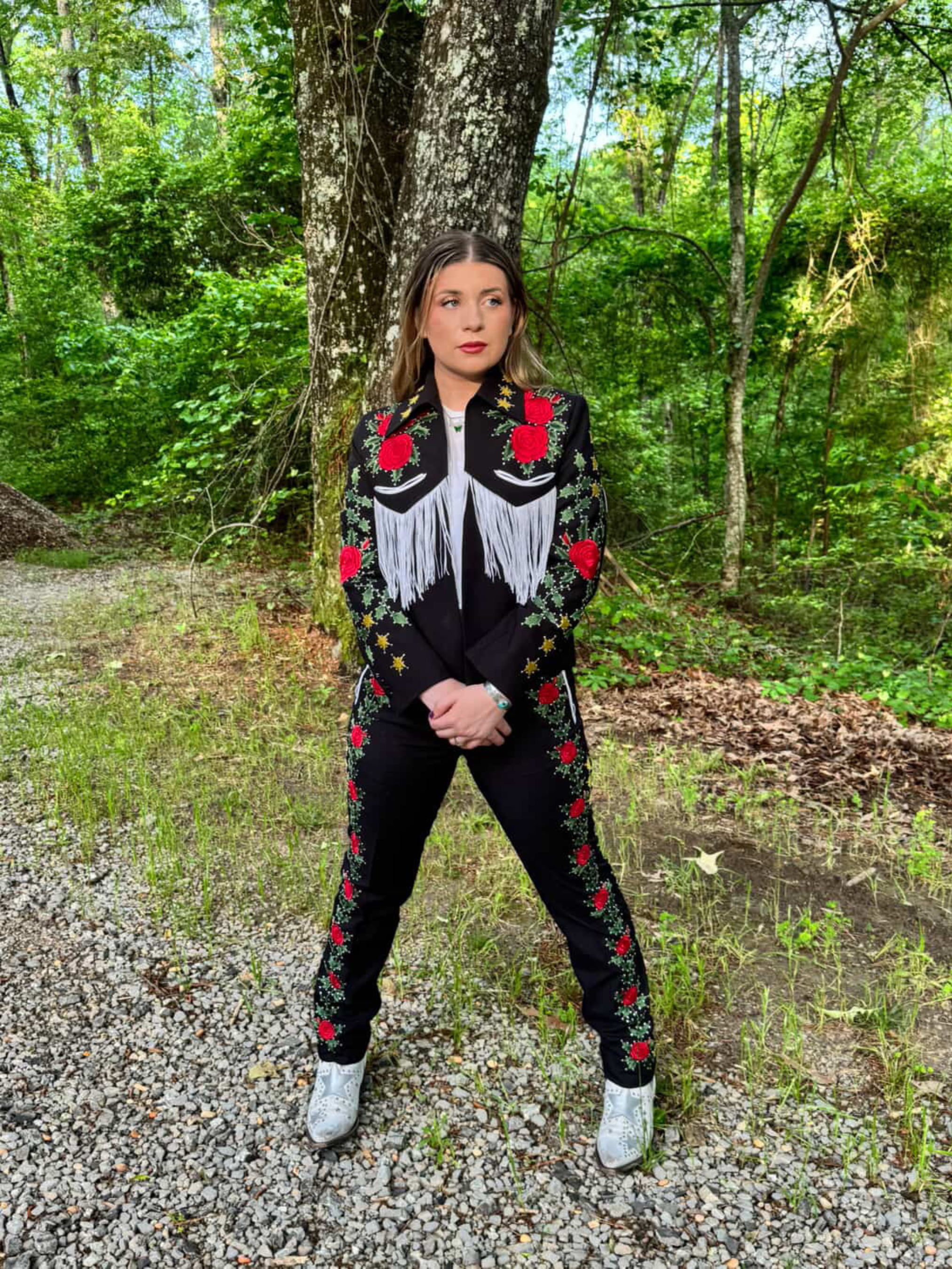 Star-Spangled Western Charm Fringe Embroidered Suit