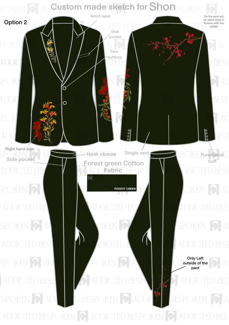 Women custom 2pc suit for Shon AUD 2000 Addicted Bespoken