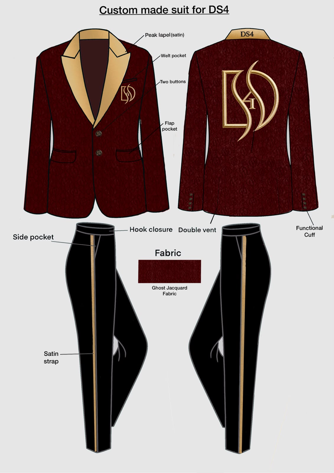 Custom 2 pc suit for DS4 $2000