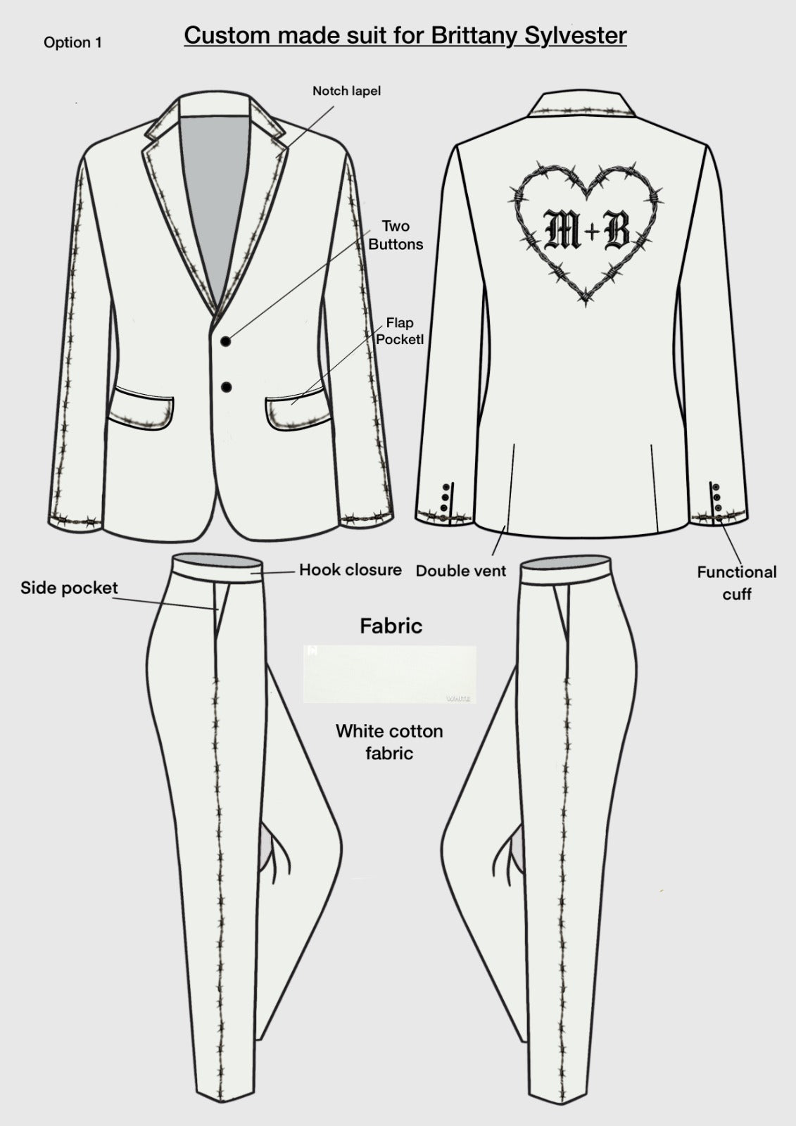 Custom made Suit for Brittany Sylvester Addicted Bespoken