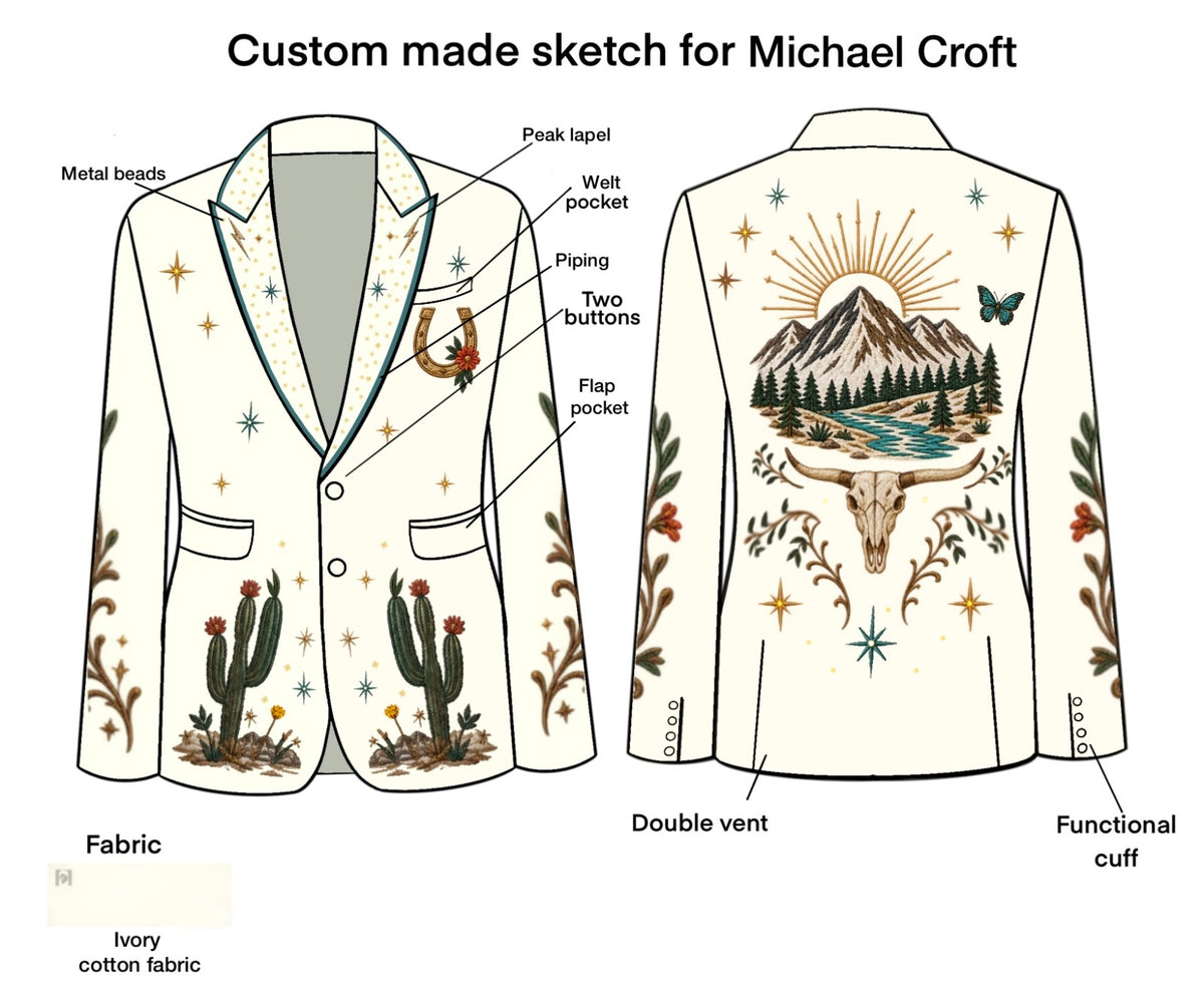 Custom made Jacket for Michael Croft Addicted Bespoken