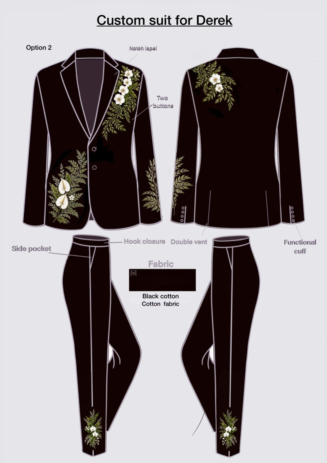 Custom Made 2pc Suit For Derek & Brian + Custom Cufflink Shirt Addicted Bespoken