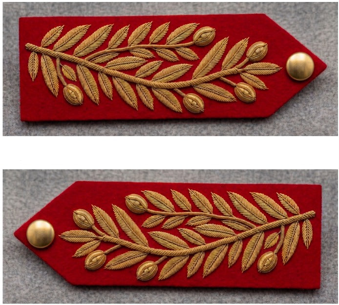 Custom Hand Embroidered Gorget Patches for John Petrie Addicted Bespoken