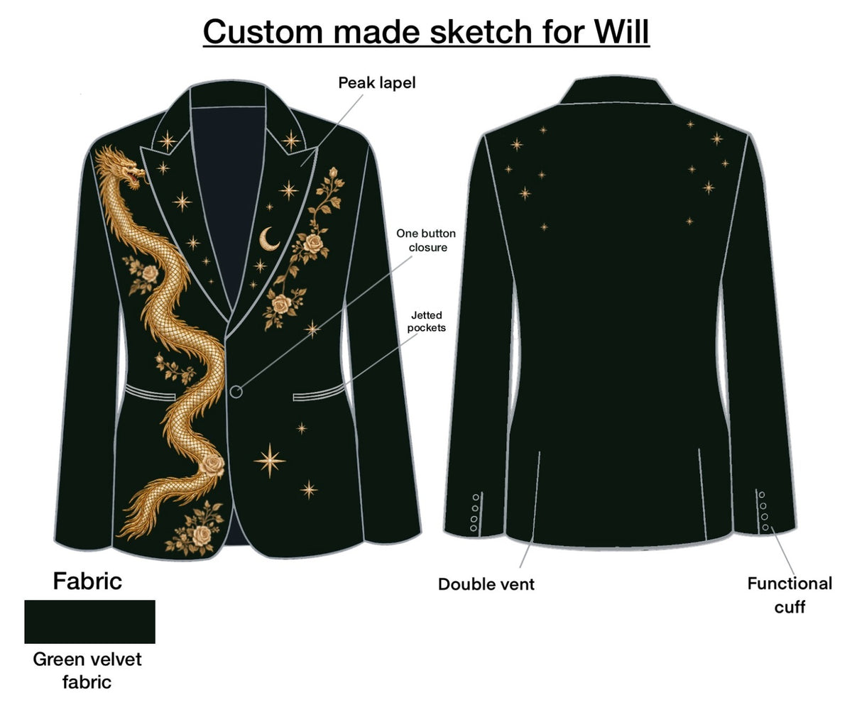 Custom Made Bespoke Jacket For Will. Addicted Bespoken