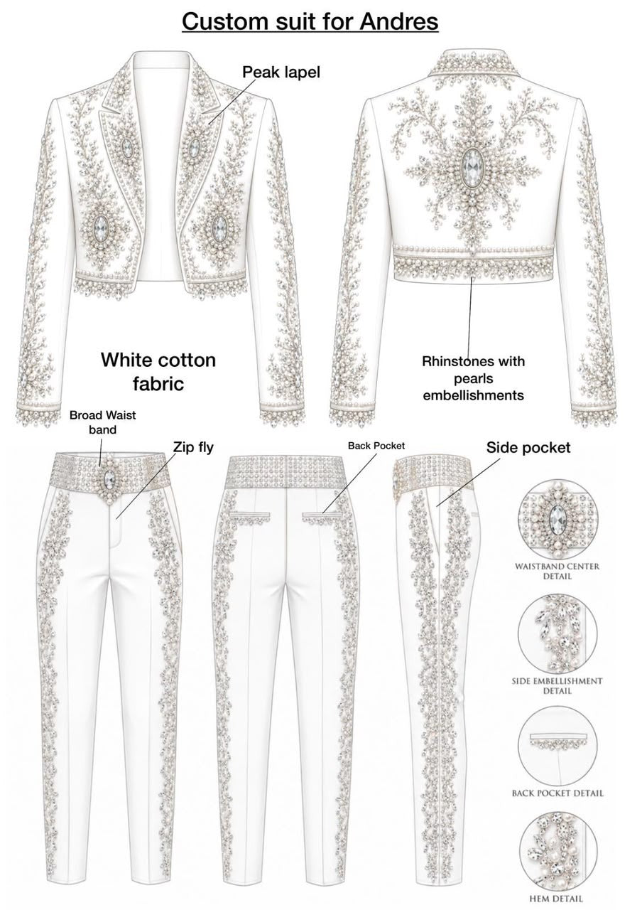 Custom Made Bespoke 2pc Suit With Shirt + Boots For Andrés & Erin Addicted Bespoken
