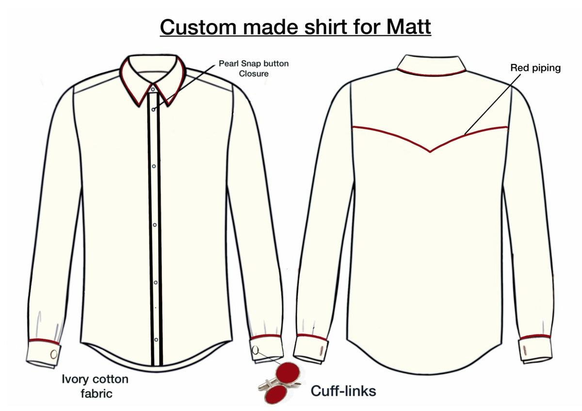 Custom Made 3pc Suit + Cufflink Shirt For Matt Priddy