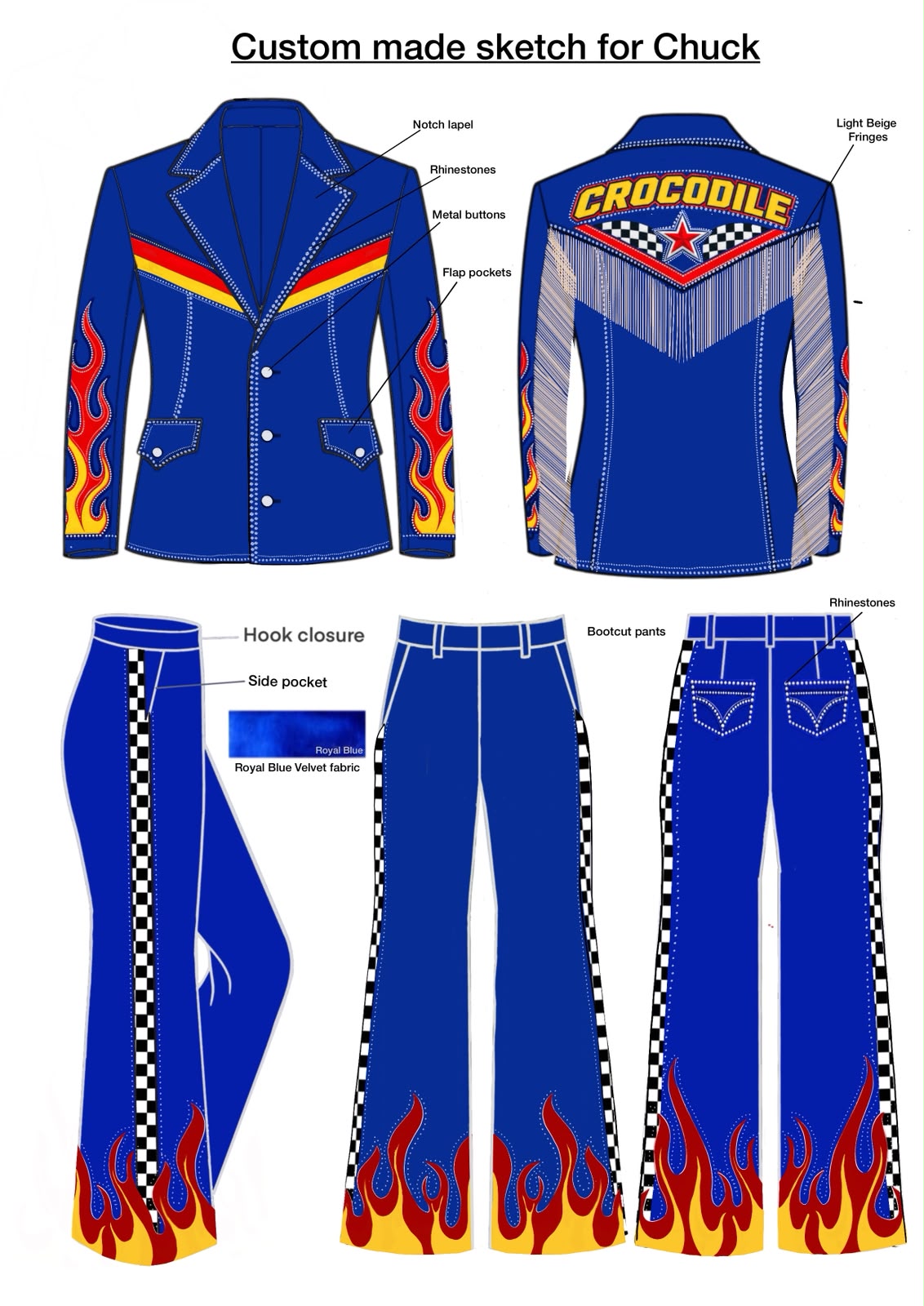 Custom Made 2pc Suit For Chuck Addicted Bespoken