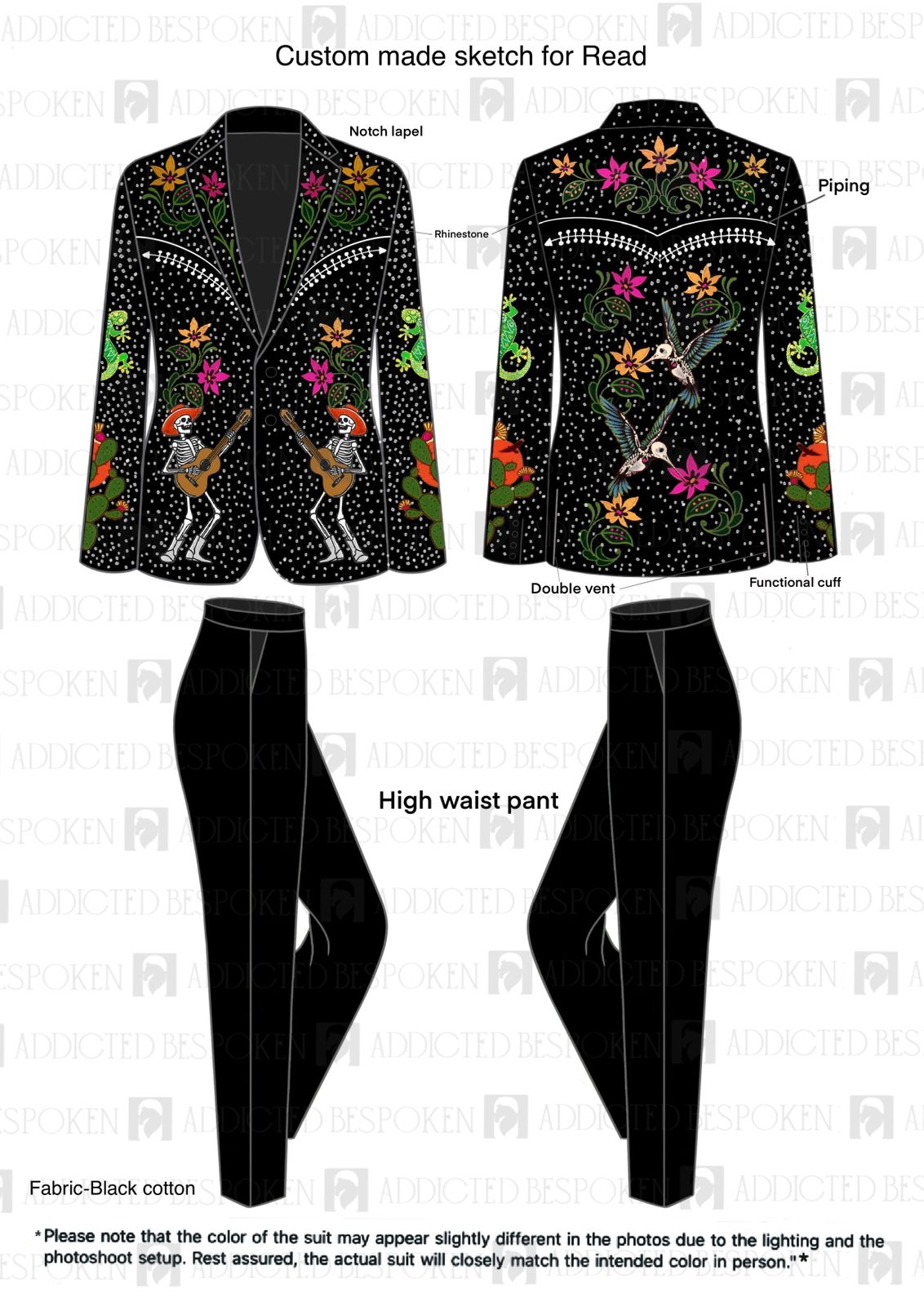 Custom Made 2pc Two suits for Read Wayne Smith