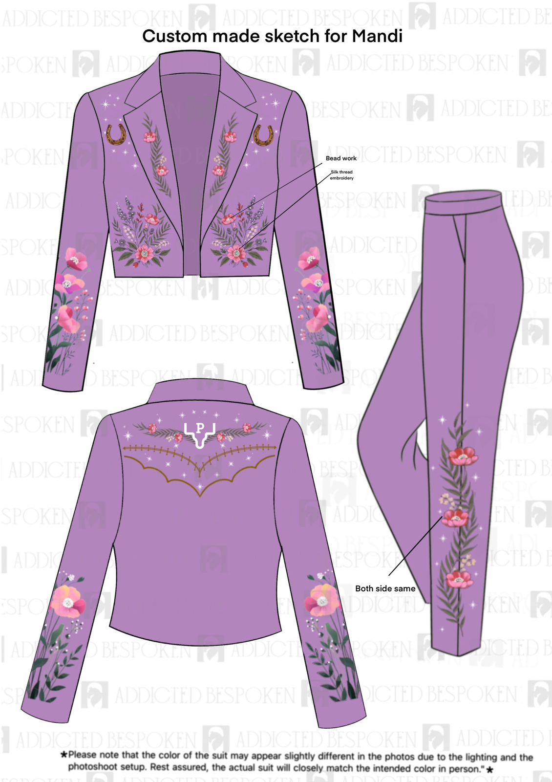 Custom Made 2pc suit +Shirt for Mandi