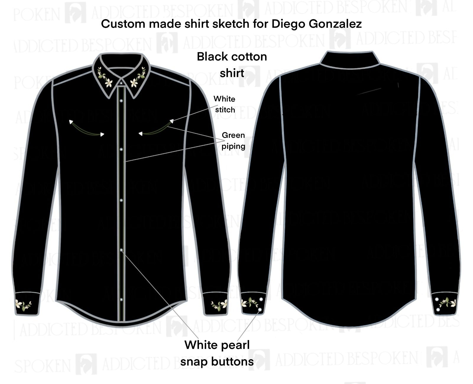 Custom Made 3pc suit + Matching shirt for Diego