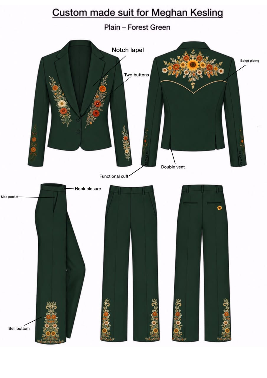Custom 2pc suit for Meghan Kesling Addicted Bespoken