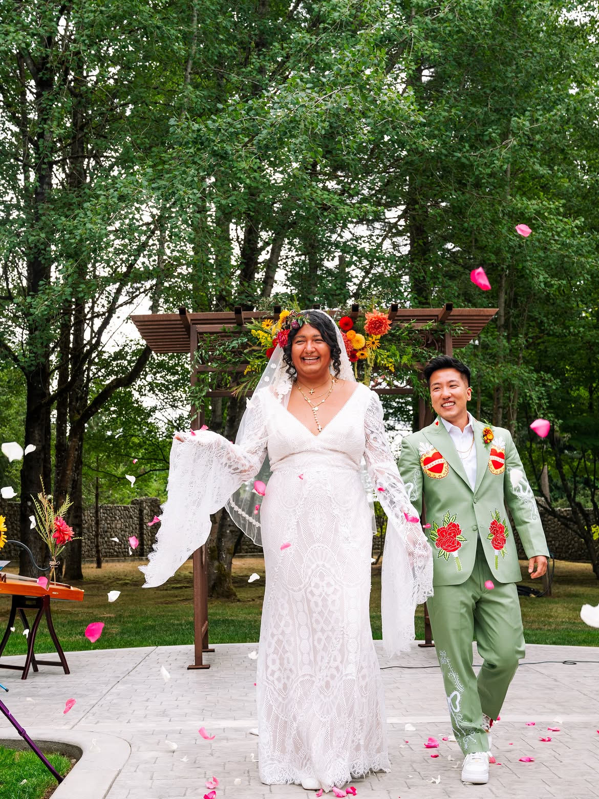 wedding dress for bride and groom