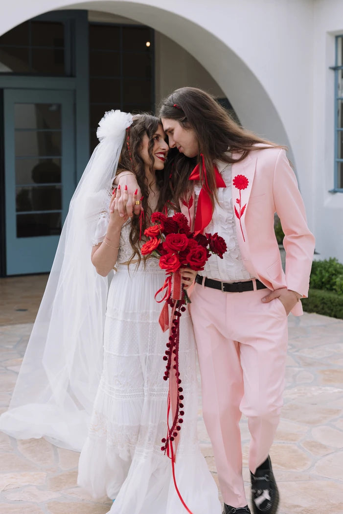 Floral Custom Embroidered Suit
