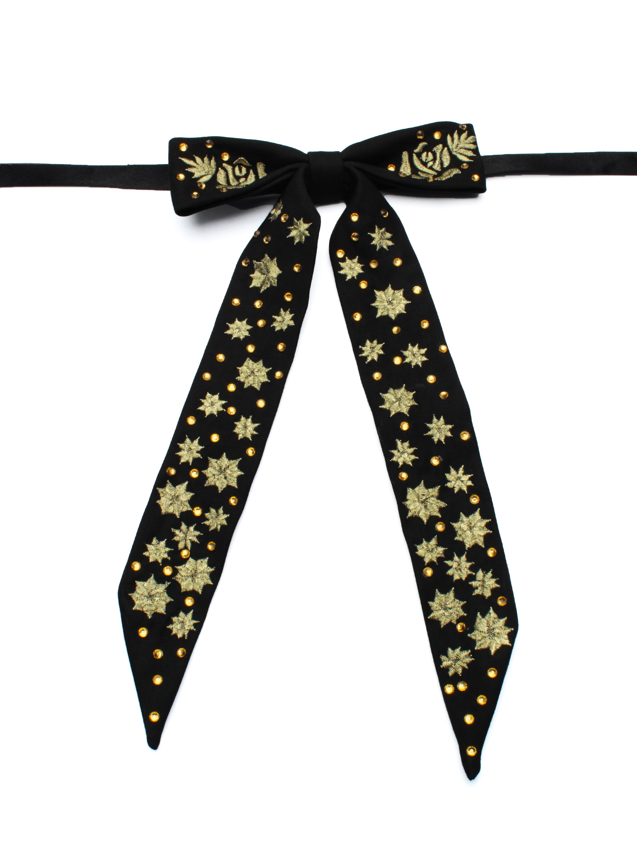Golden Starburst Floral Statement Tie