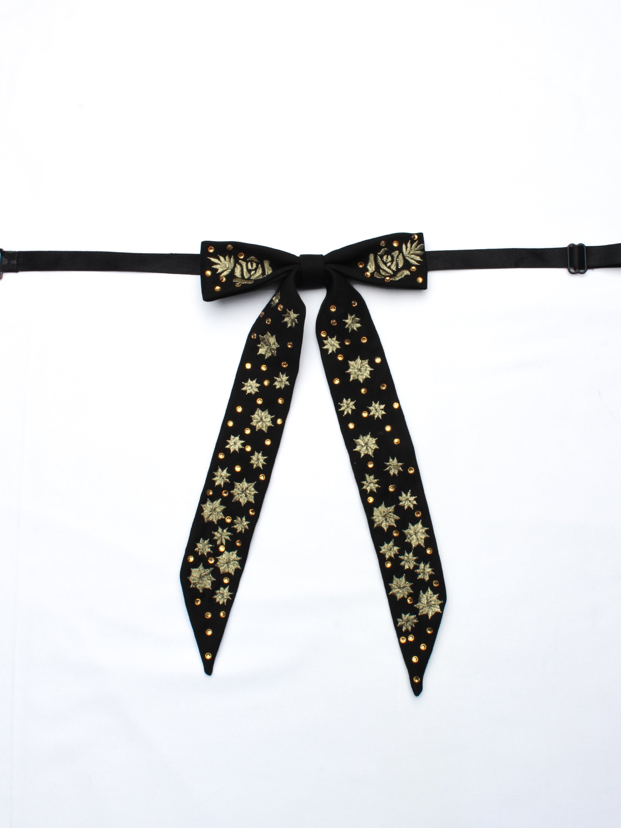 Golden Starburst Floral Statement Tie