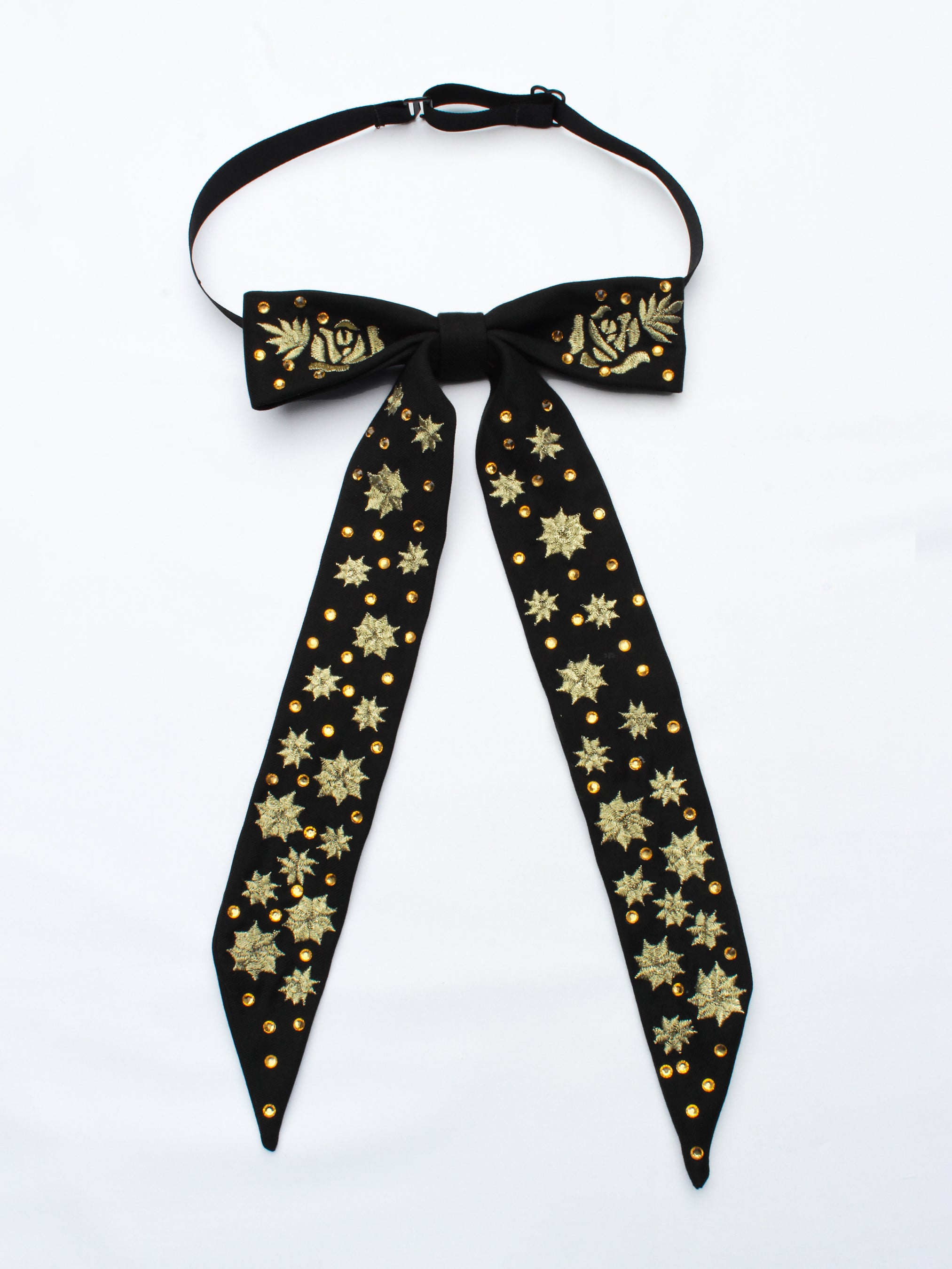 Golden Starburst Floral Statement Tie