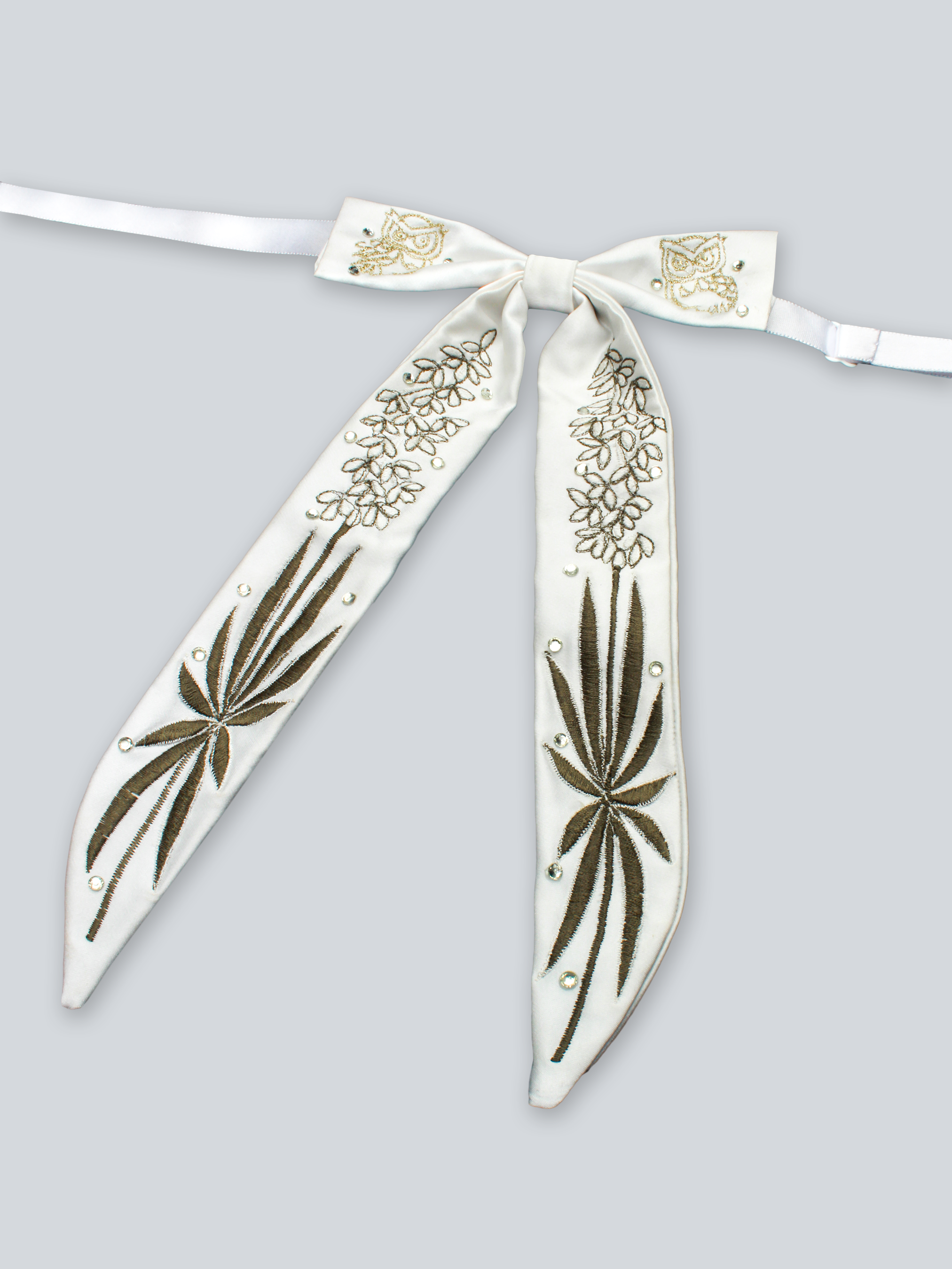 Bloom Embroidered Western String Tie