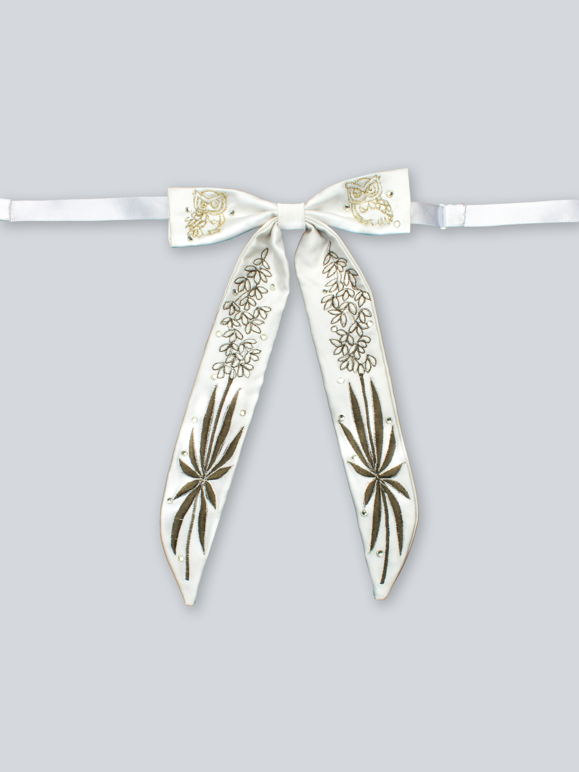 Bloom Embroidered Western String Tie