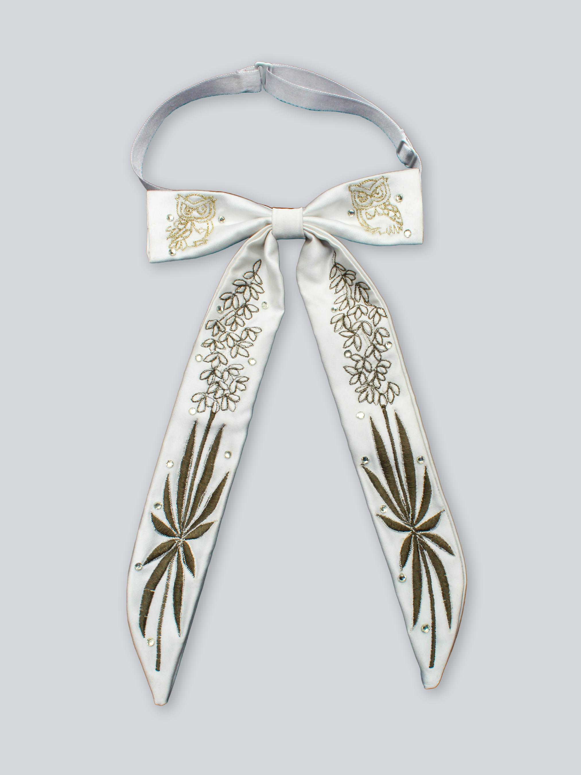 Bloom Embroidered Western String Tie