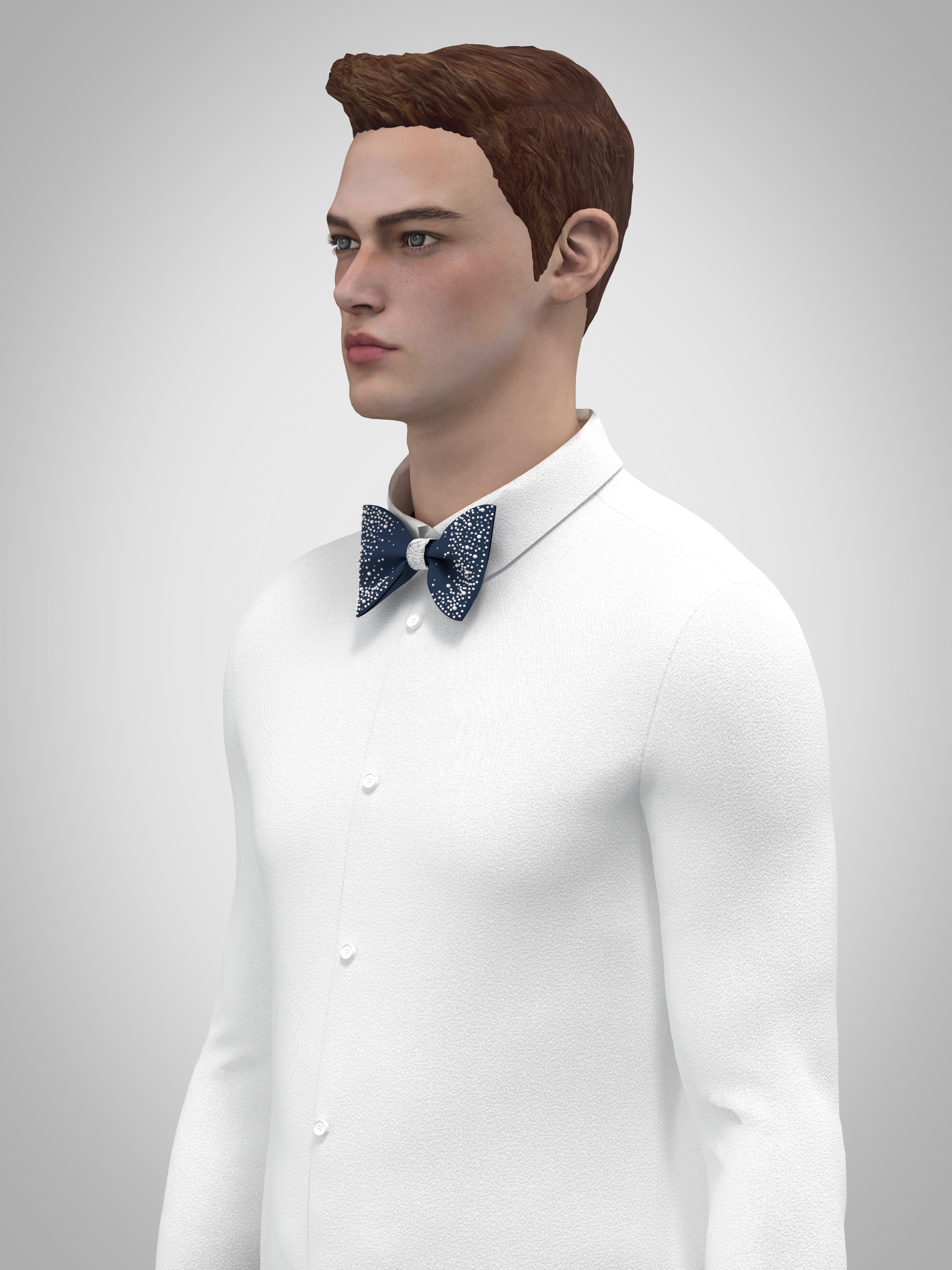Elegance Bow Tie with Pearl Embellishments