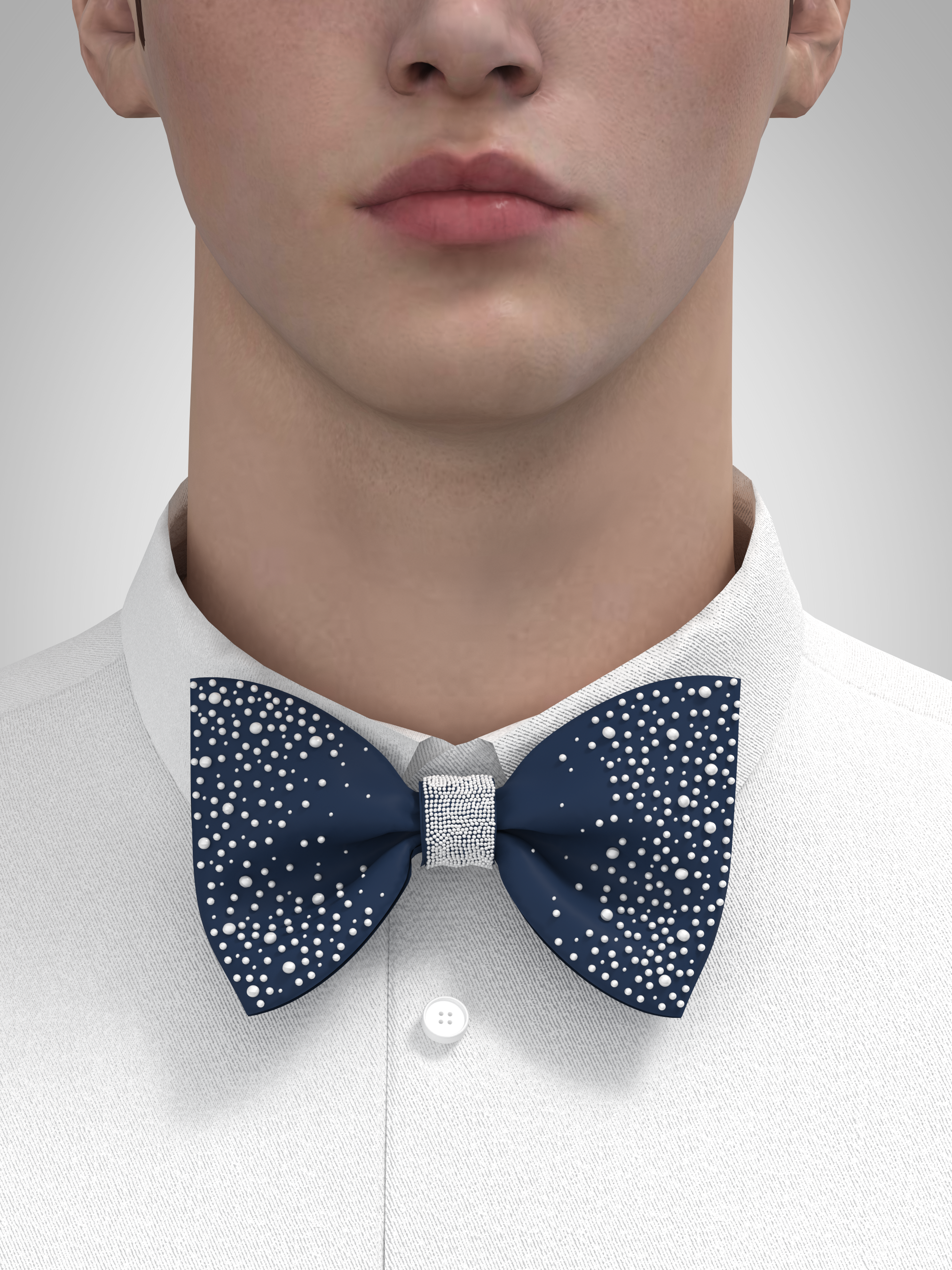 Elegance Bow Tie with Pearl Embellishments