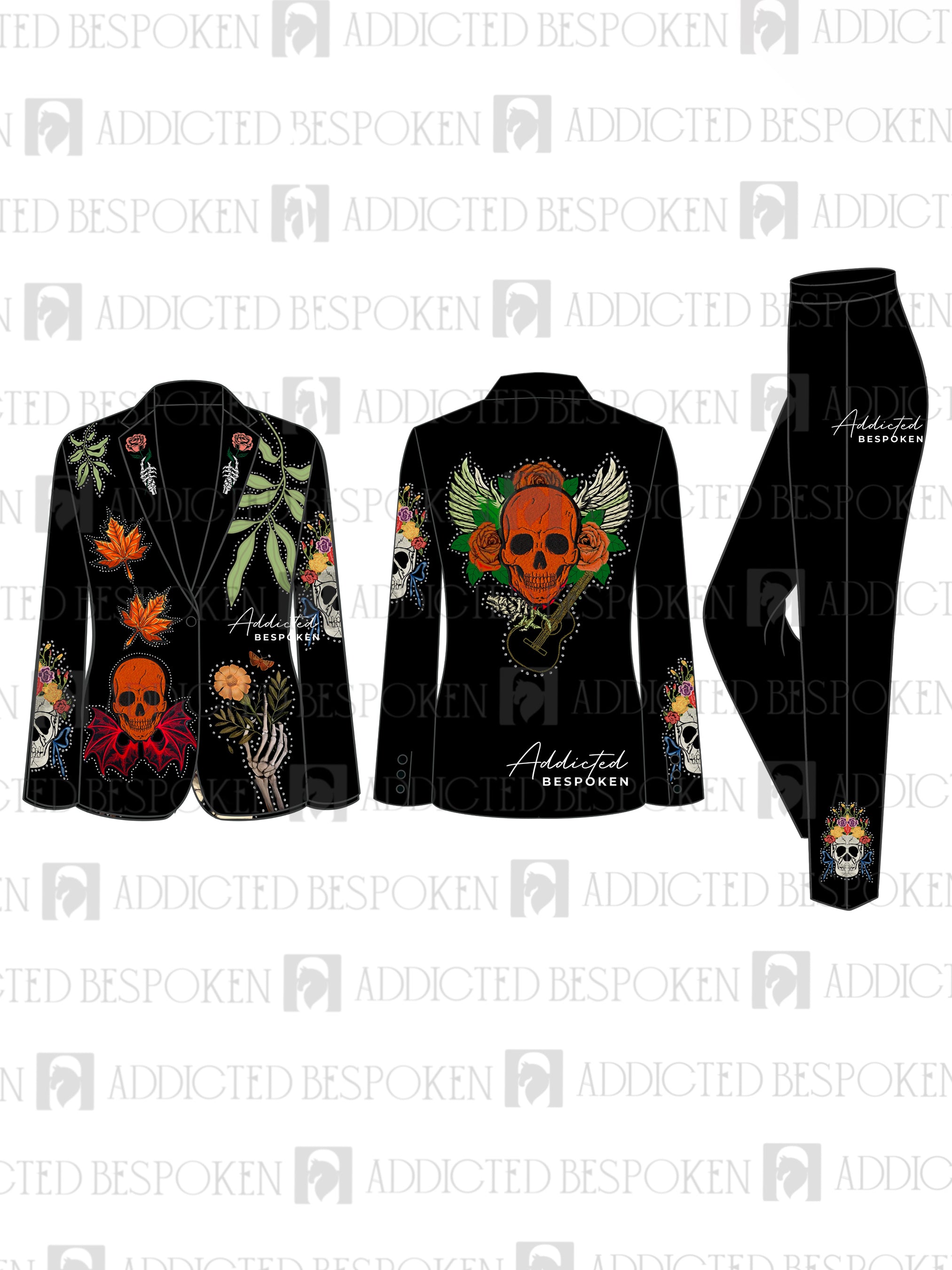 Embroidered Halloween Costume Addicted Bespoken
