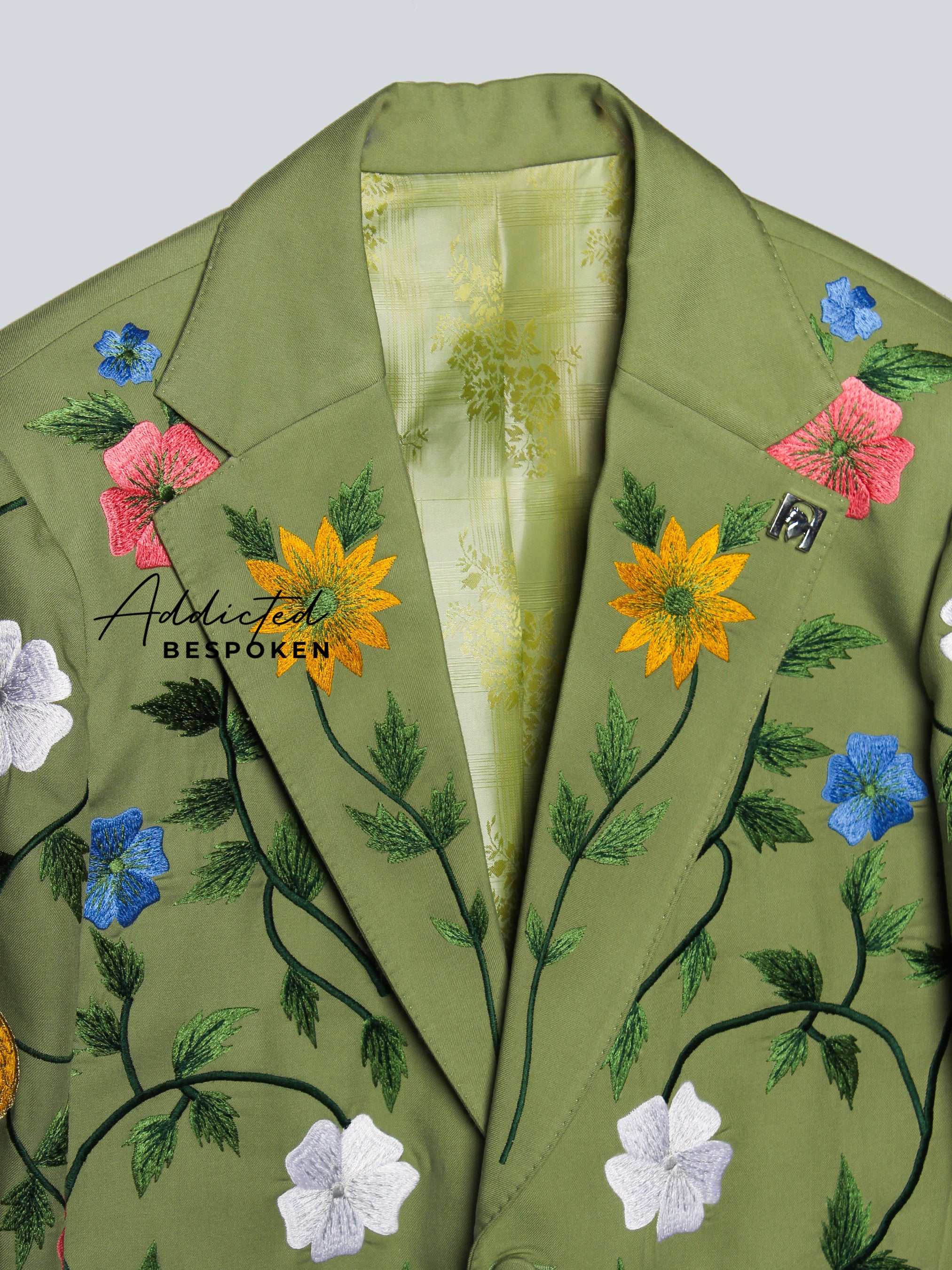 Mystic Bloom with Snake Detailing Embroidered Suit